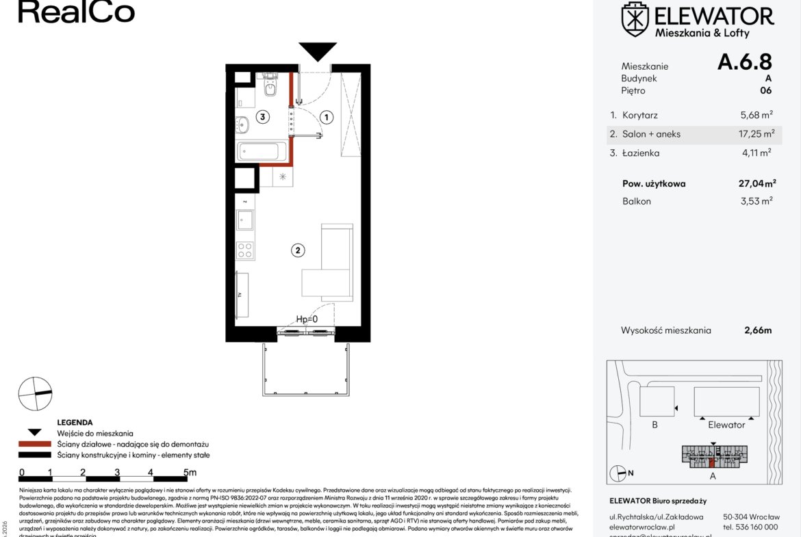Планировка A.6.8 — Elewator – Mieszkania i Lofty