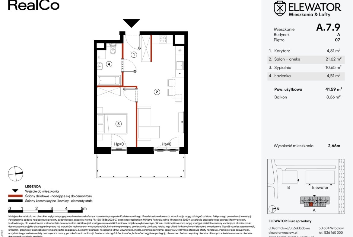 Floor plan A.7.9 — Elewator – Mieszkania i Lofty