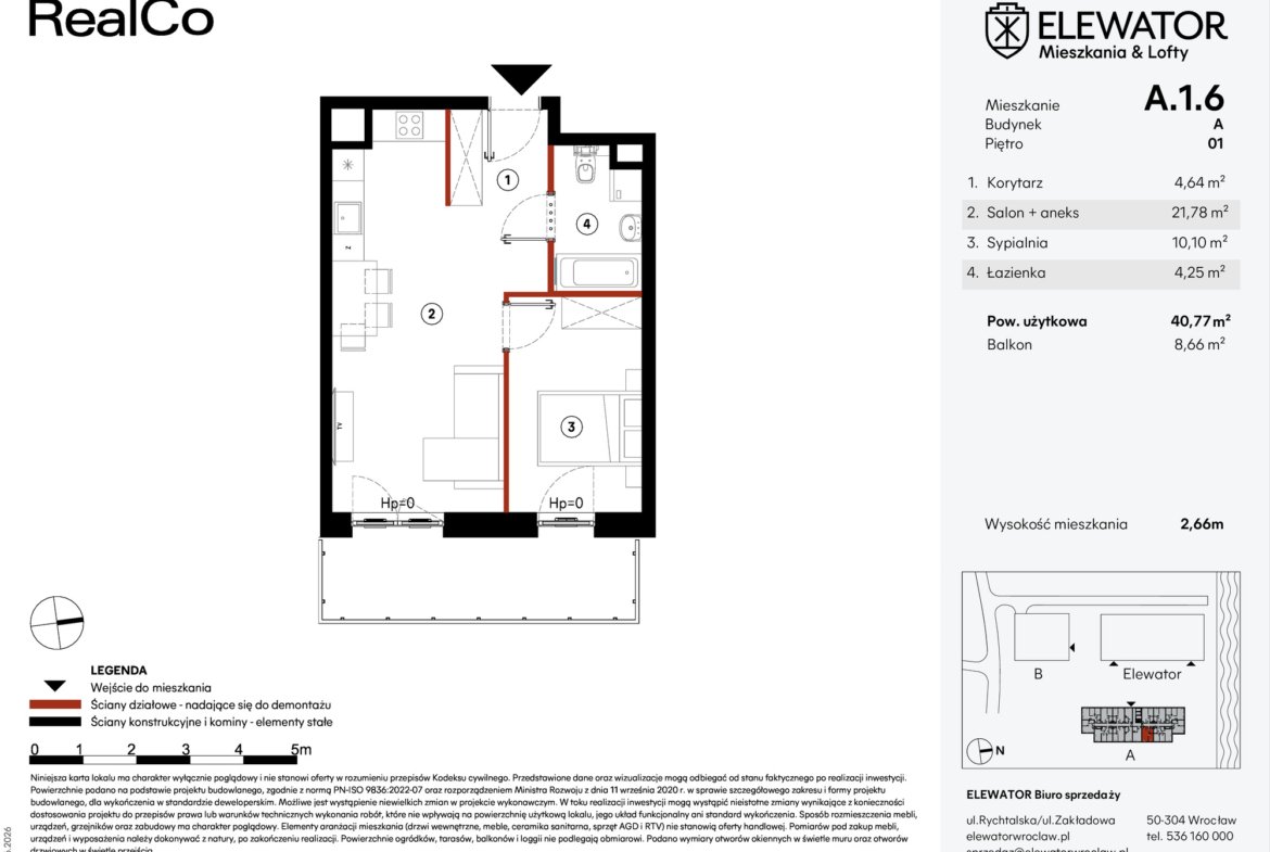 Планування A.1.6 — Elewator – Mieszkania i Lofty