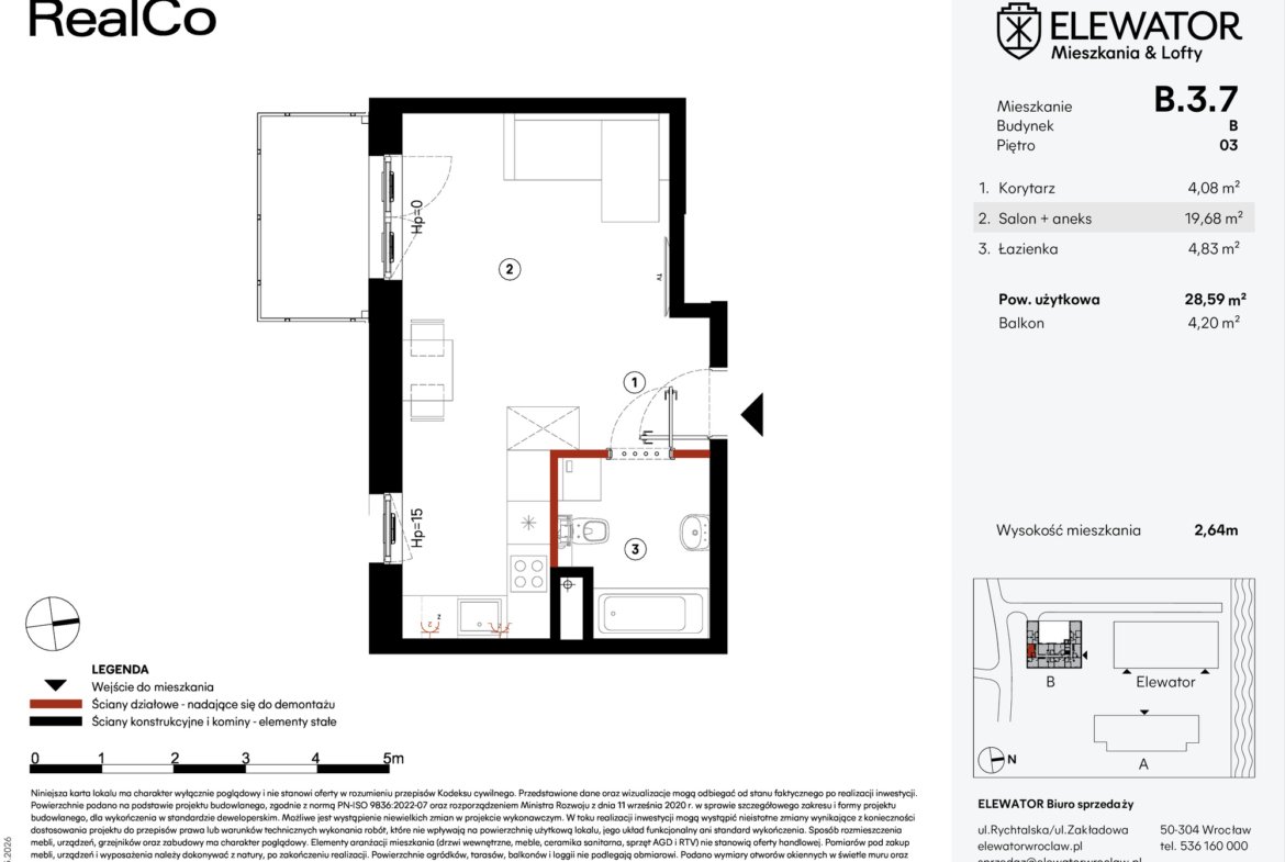 Планировка B.3.7 — Elewator – Mieszkania i Lofty