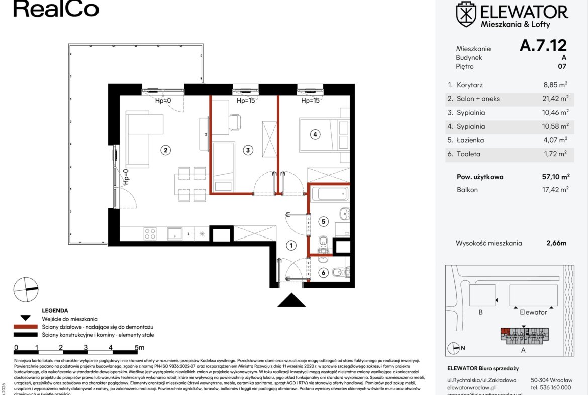 Планування A.7.12 — Elewator – Mieszkania i Lofty