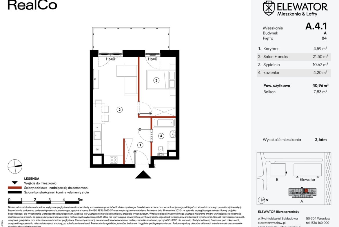 Планування A.4.1 — Elewator – Mieszkania i Lofty
