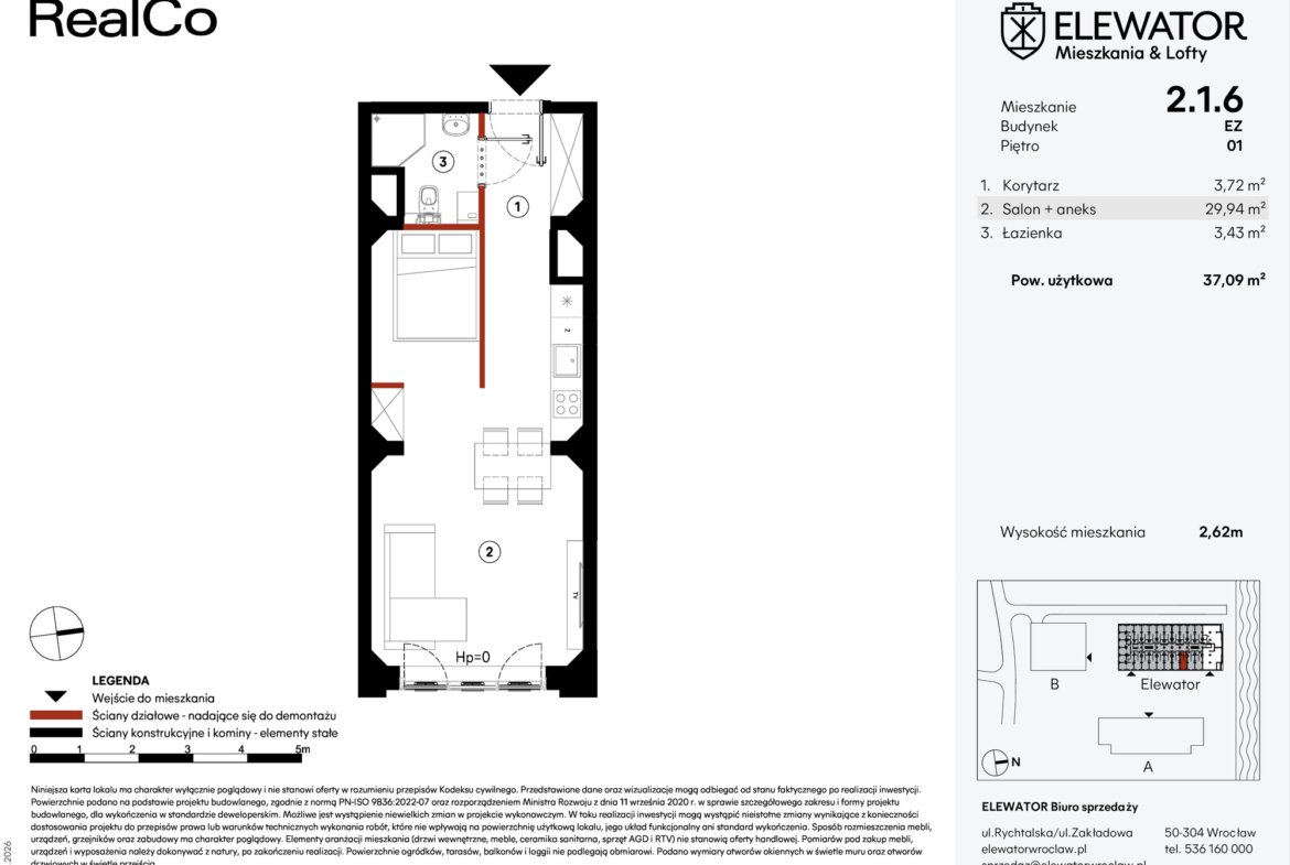 Floor plan EZ.2.1.6 — Elewator – Mieszkania i Lofty
