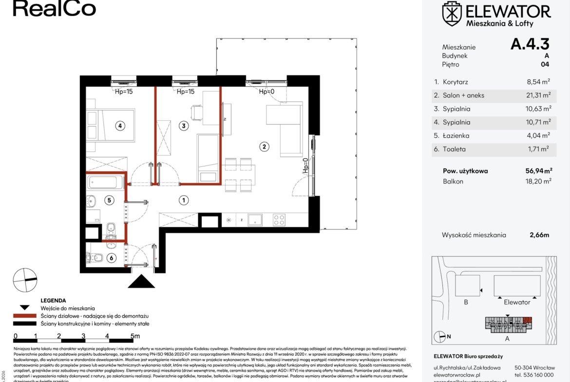 Планування A.4.3 — Elewator – Mieszkania i Lofty