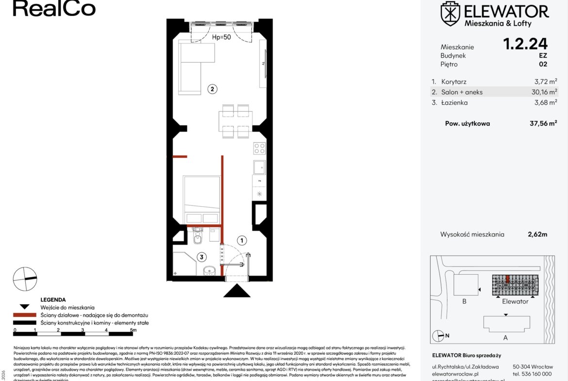 Floor plan EZ.1.2.24 — Elewator – Mieszkania i Lofty