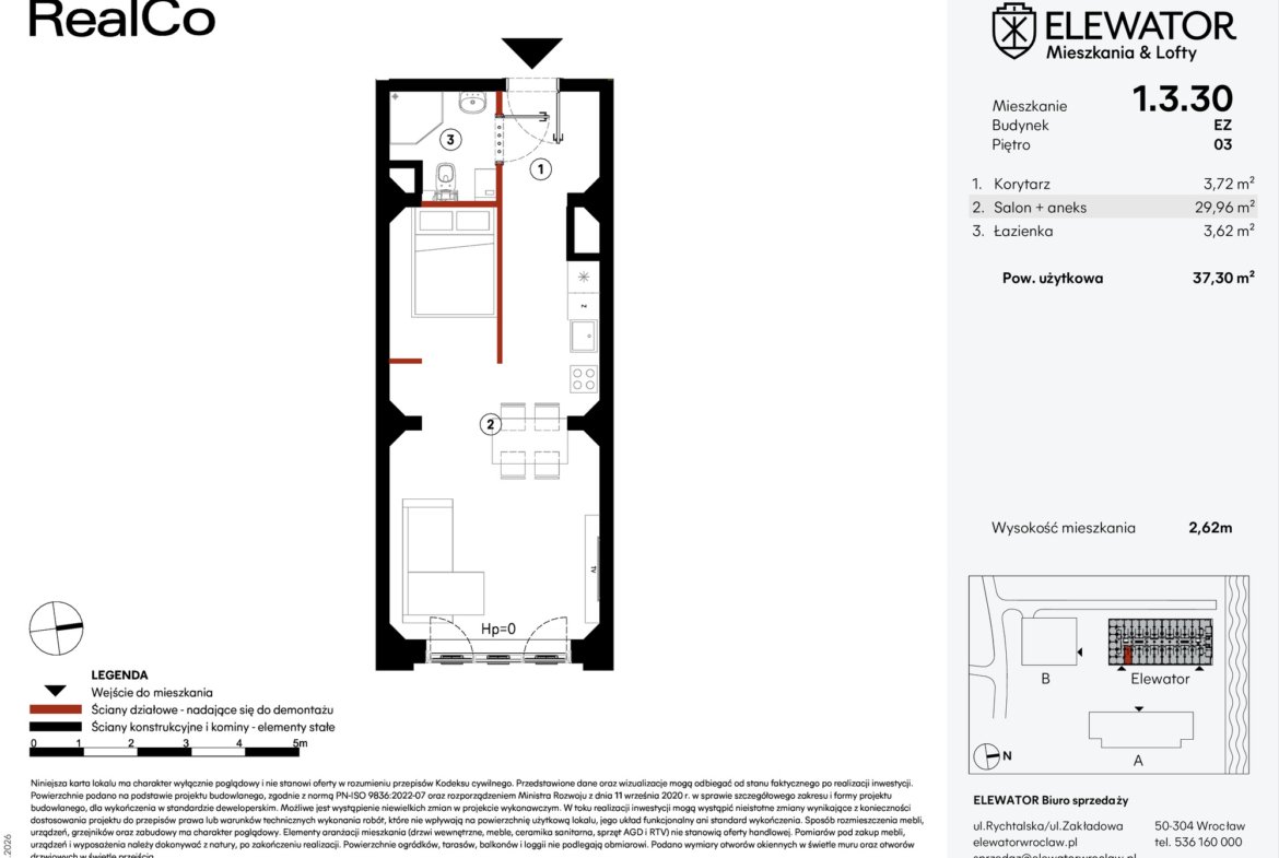 Floor plan EZ.1.3.30 — Elewator – Mieszkania i Lofty