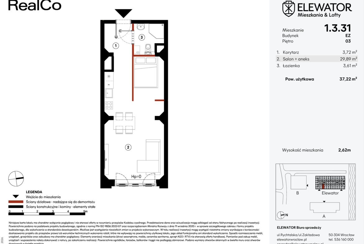Floor plan EZ.1.3.31 — Elewator – Mieszkania i Lofty