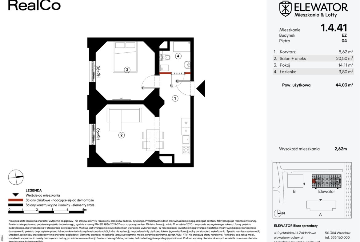 Планування EZ.1.4.41 — Elewator – Mieszkania i Lofty