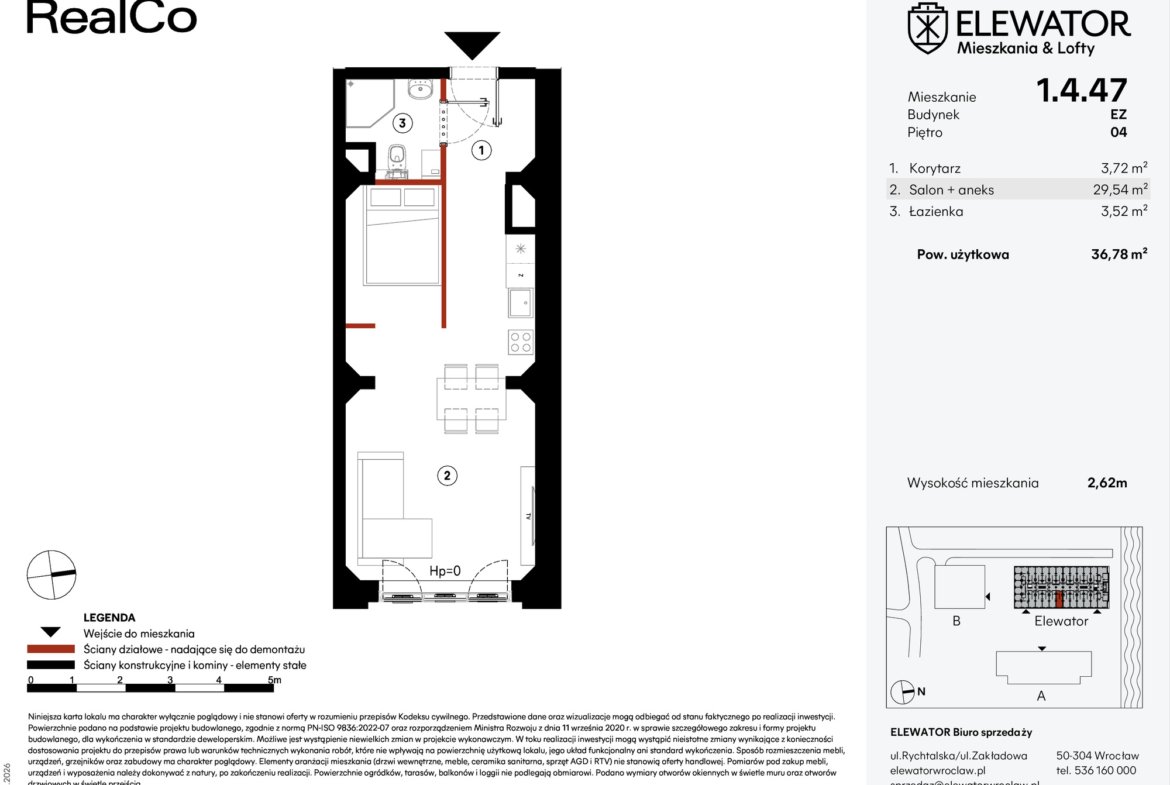 Планування EZ.1.4.47 — Elewator – Mieszkania i Lofty