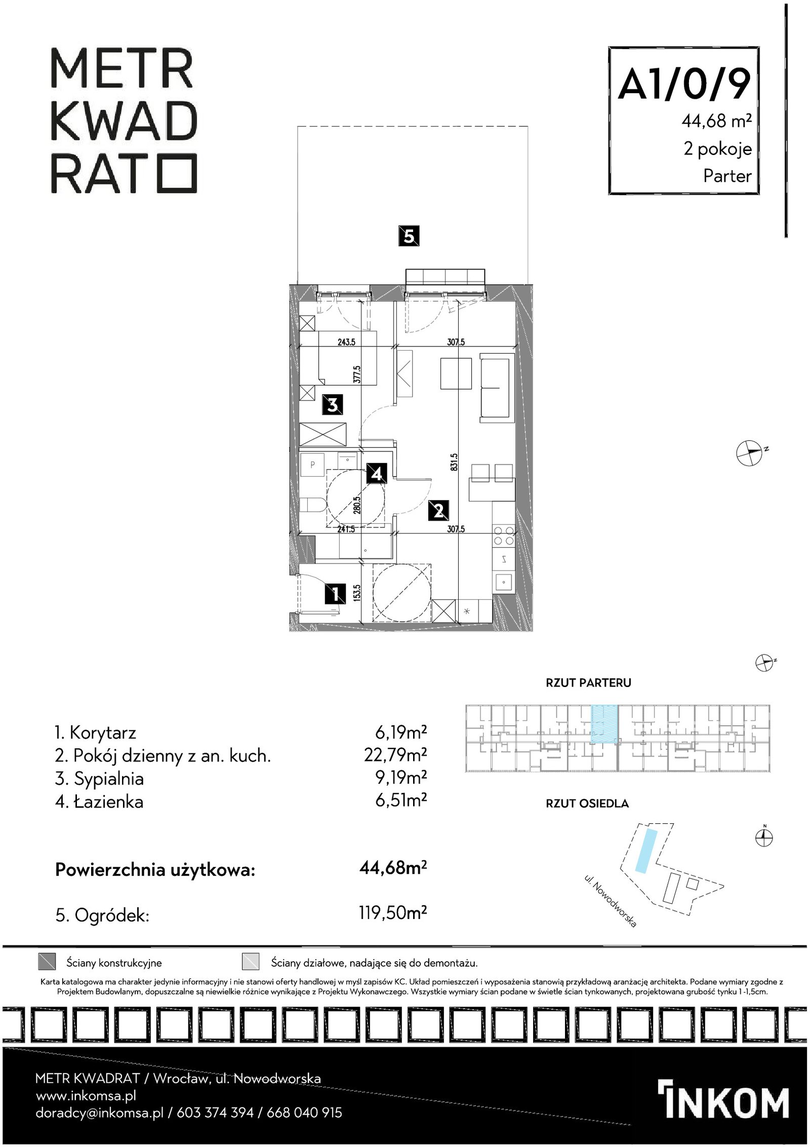 Rzut A1/0/9 — Osiedle Metr Kwadrat