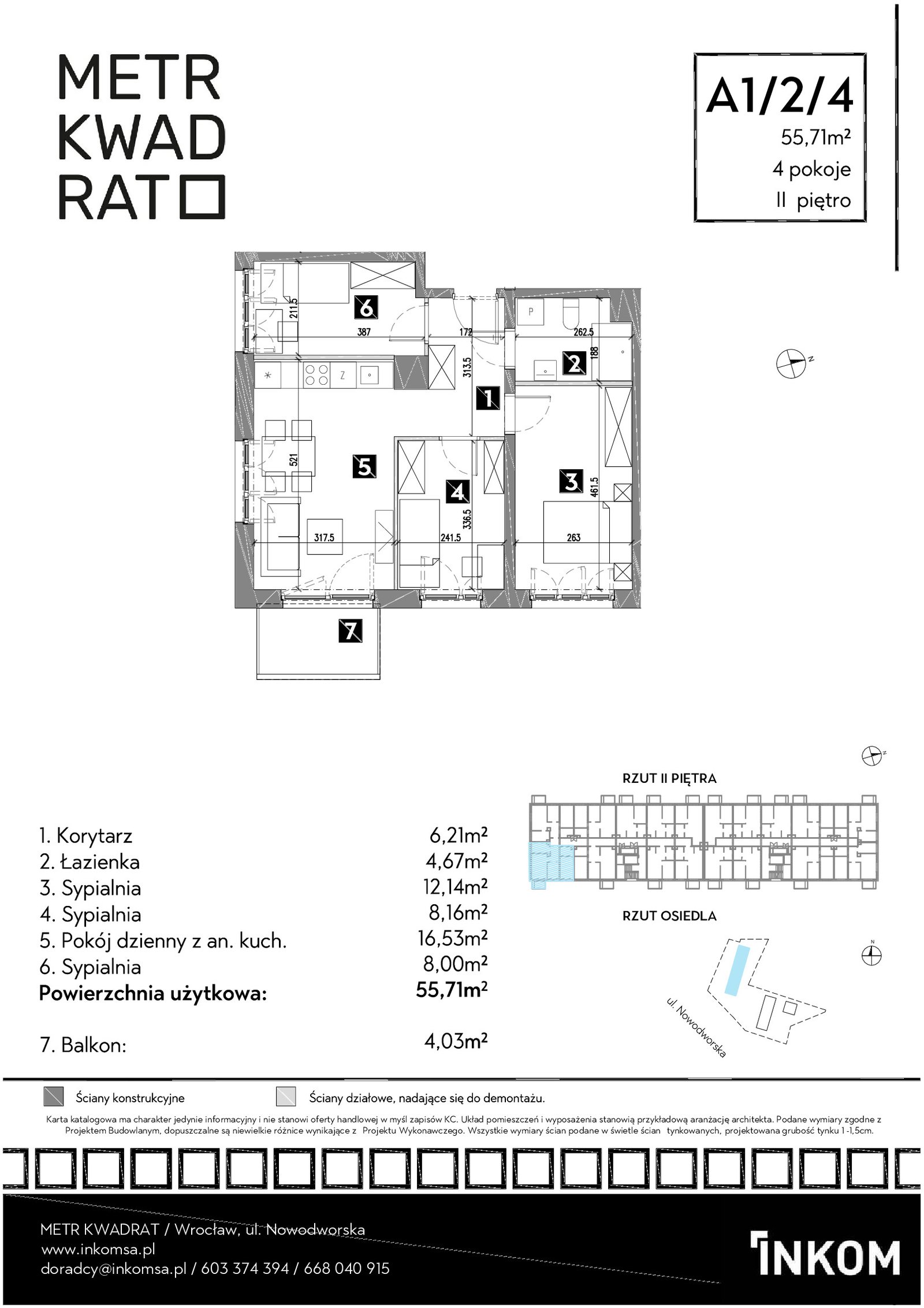 Rzut A1/2/4 — Osiedle Metr Kwadrat