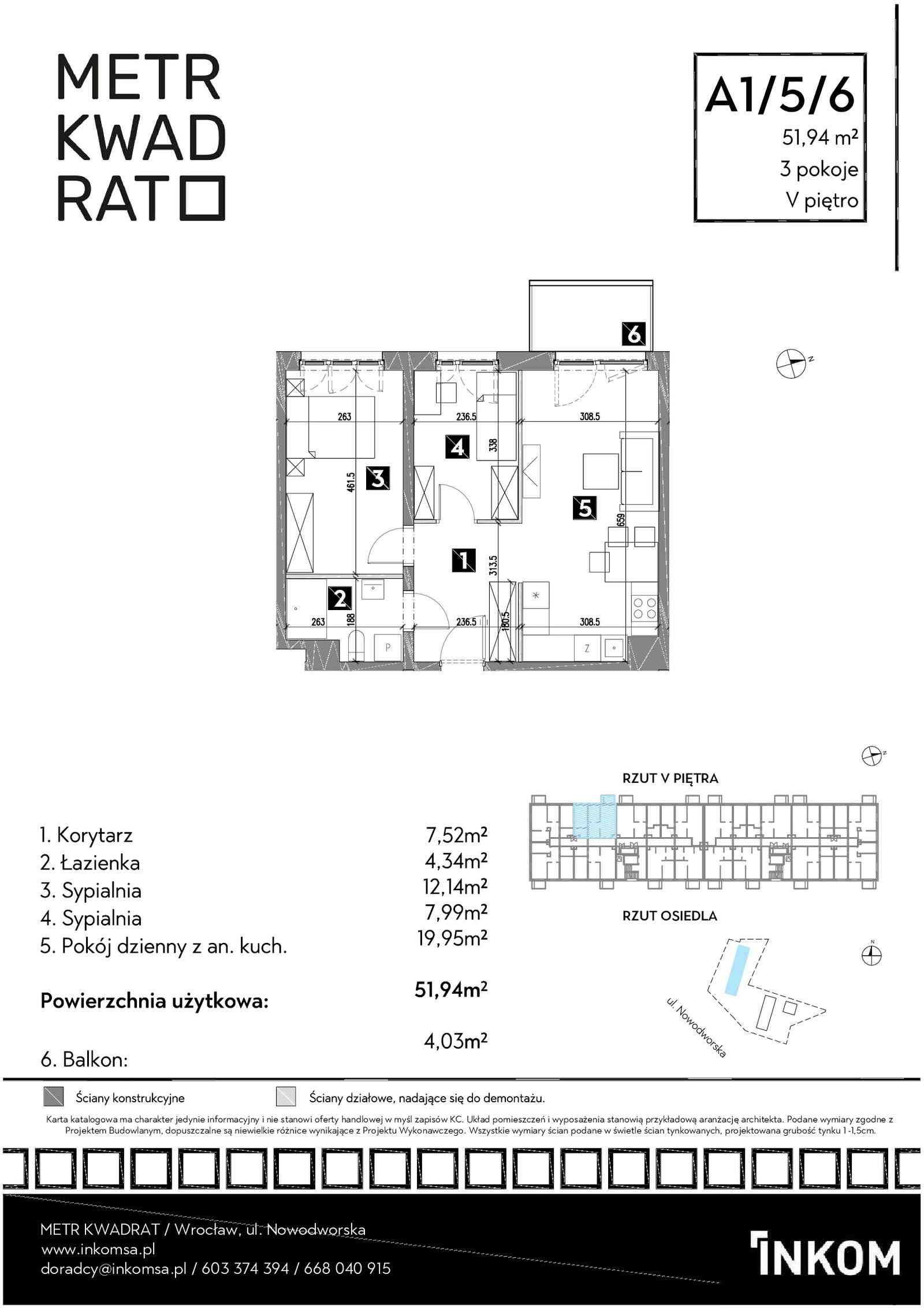 Rzut A1/5/6 — Osiedle Metr Kwadrat