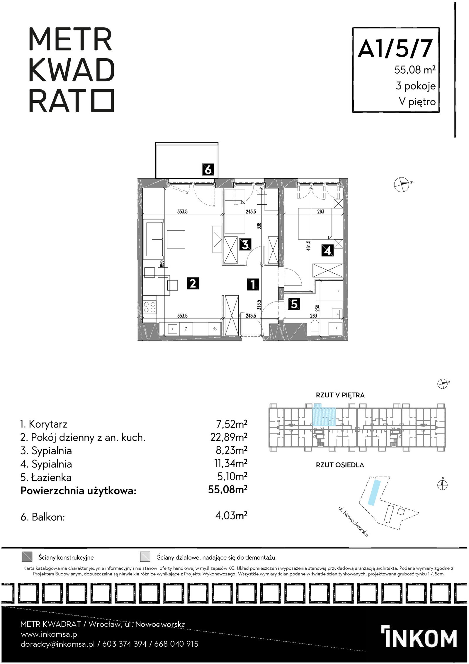 Rzut A1/5/7 — Osiedle Metr Kwadrat