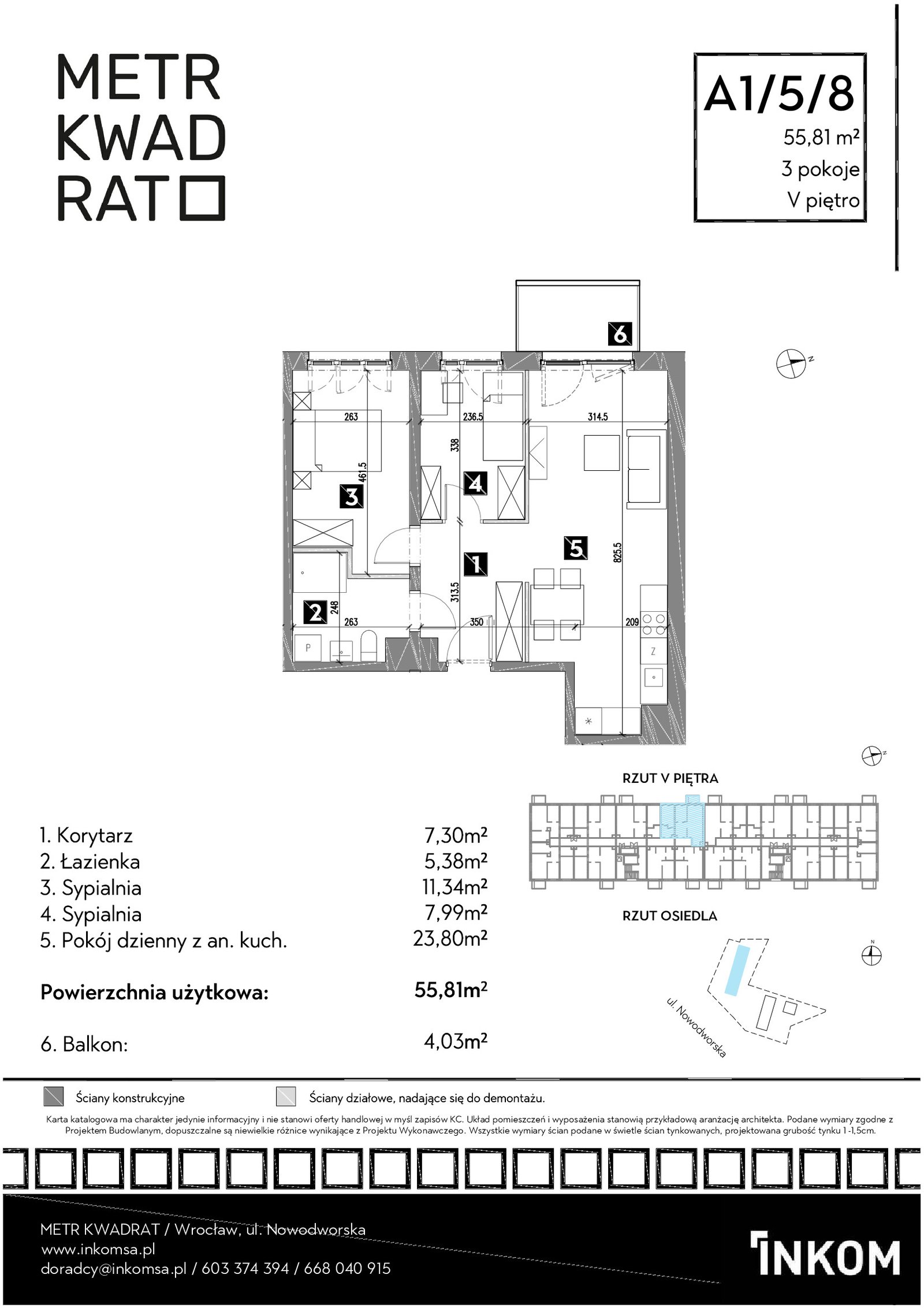 Rzut A1/5/8 — Osiedle Metr Kwadrat