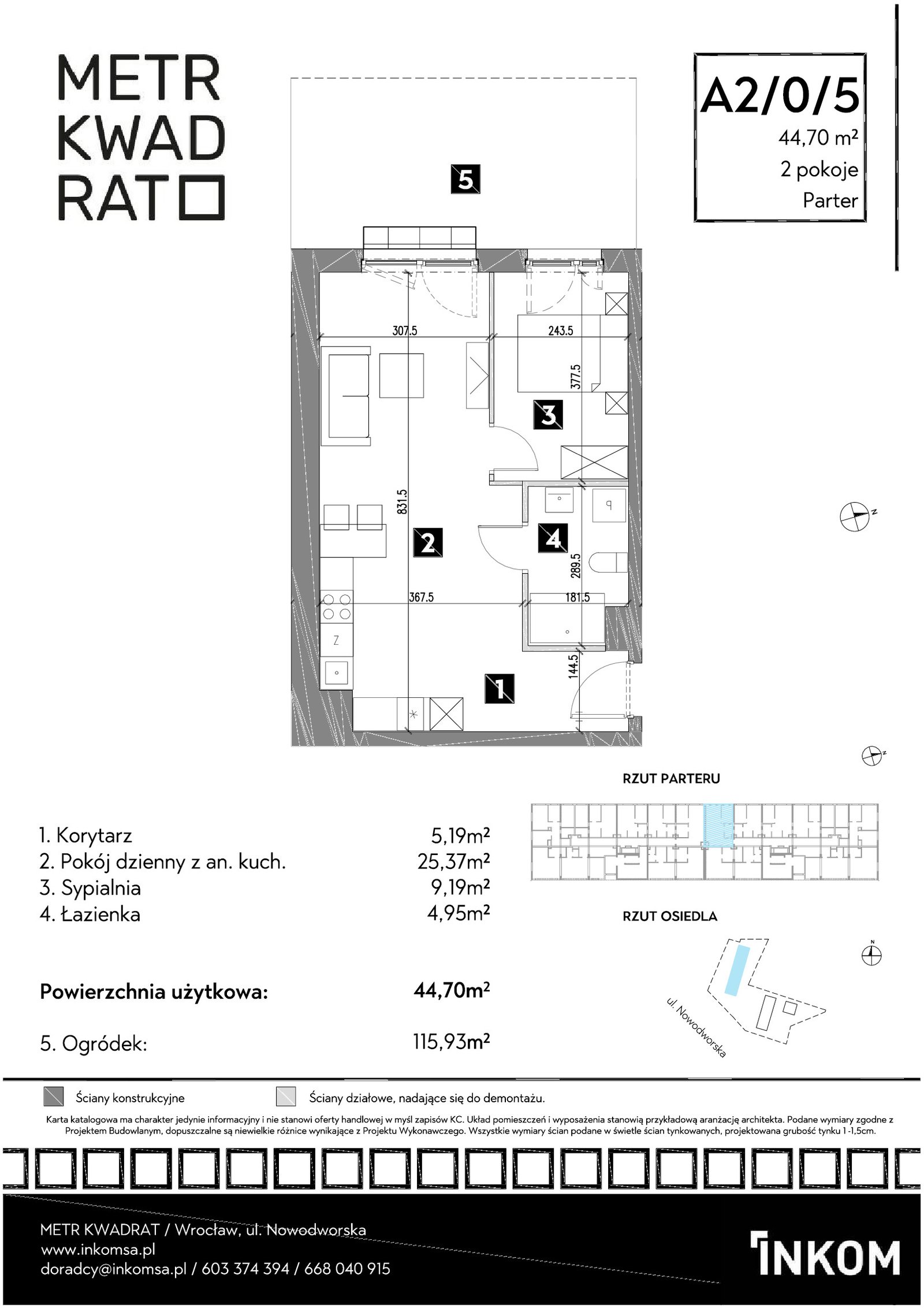 Rzut A2/0/5 — Osiedle Metr Kwadrat