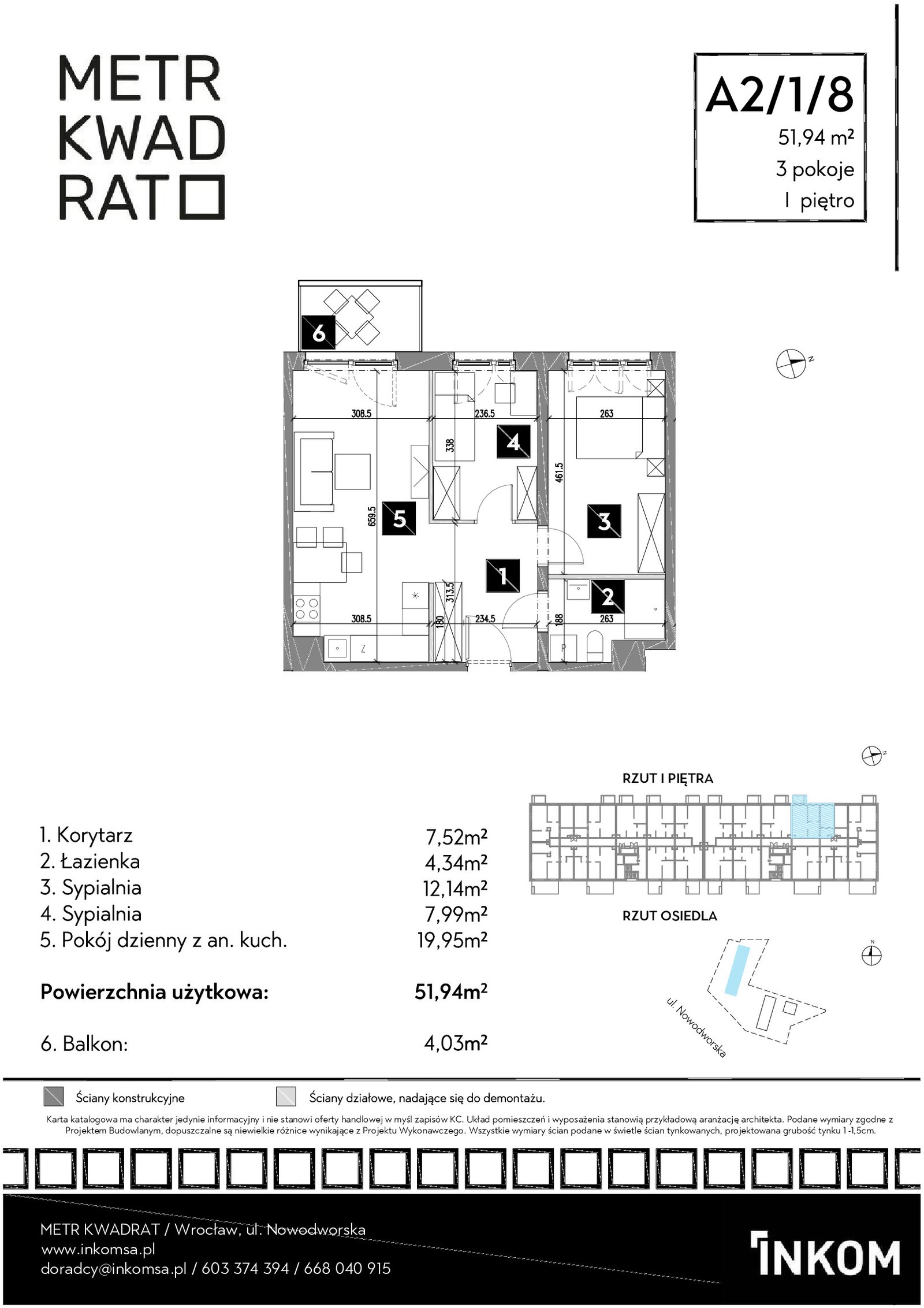 Rzut A2/1/8 — Osiedle Metr Kwadrat
