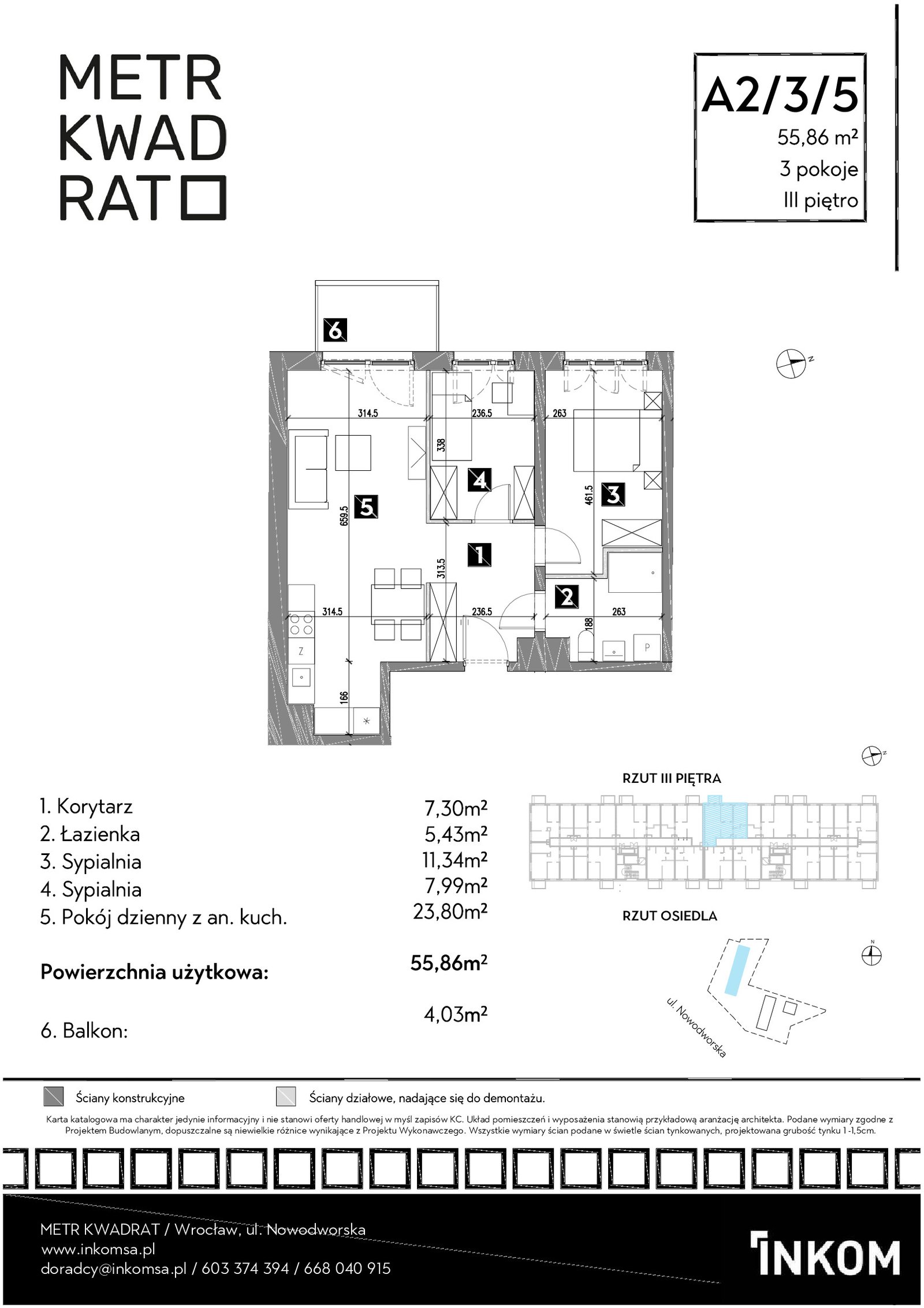 Rzut A2/3/5 — Osiedle Metr Kwadrat