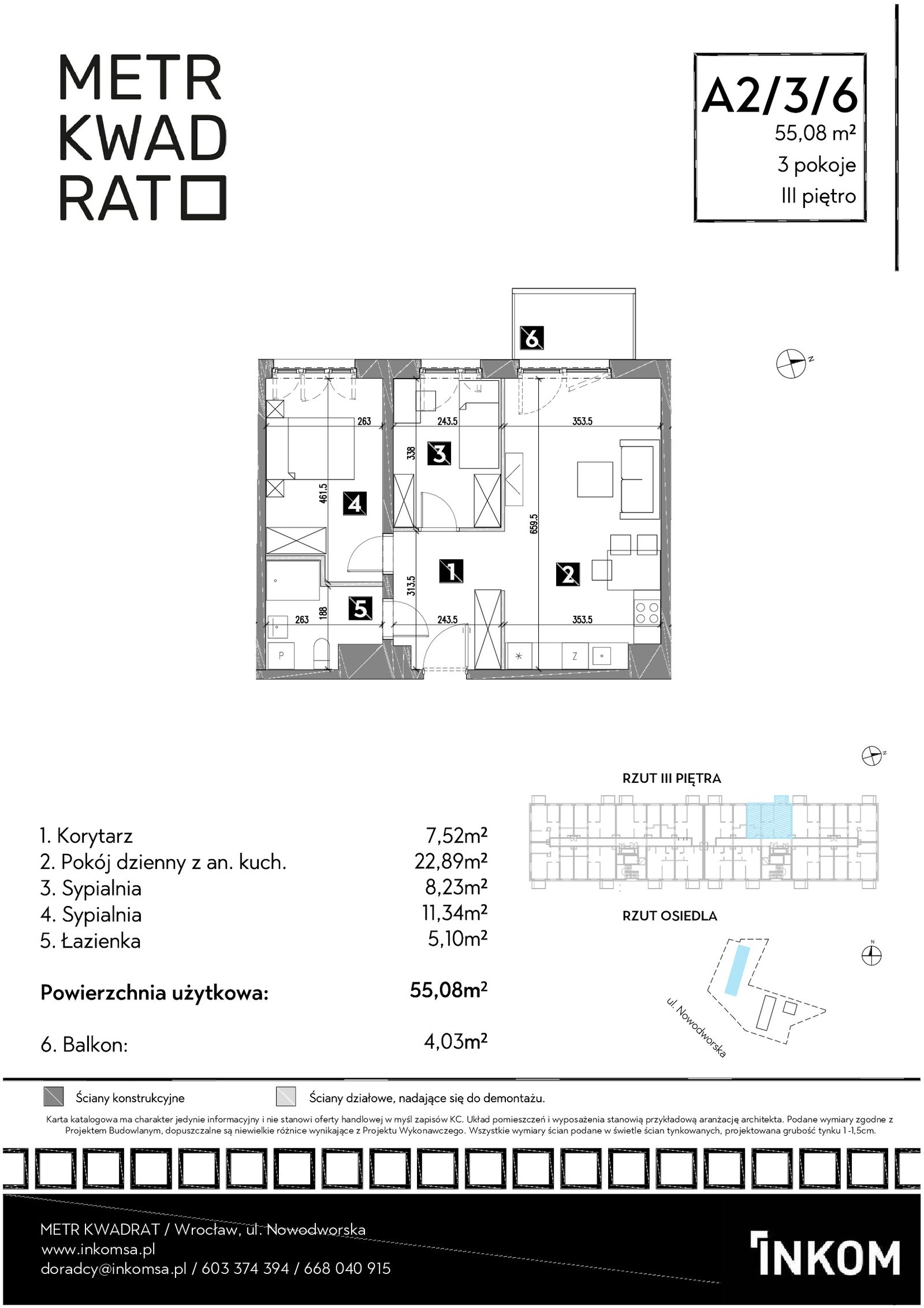 Rzut A2/3/6 — Osiedle Metr Kwadrat
