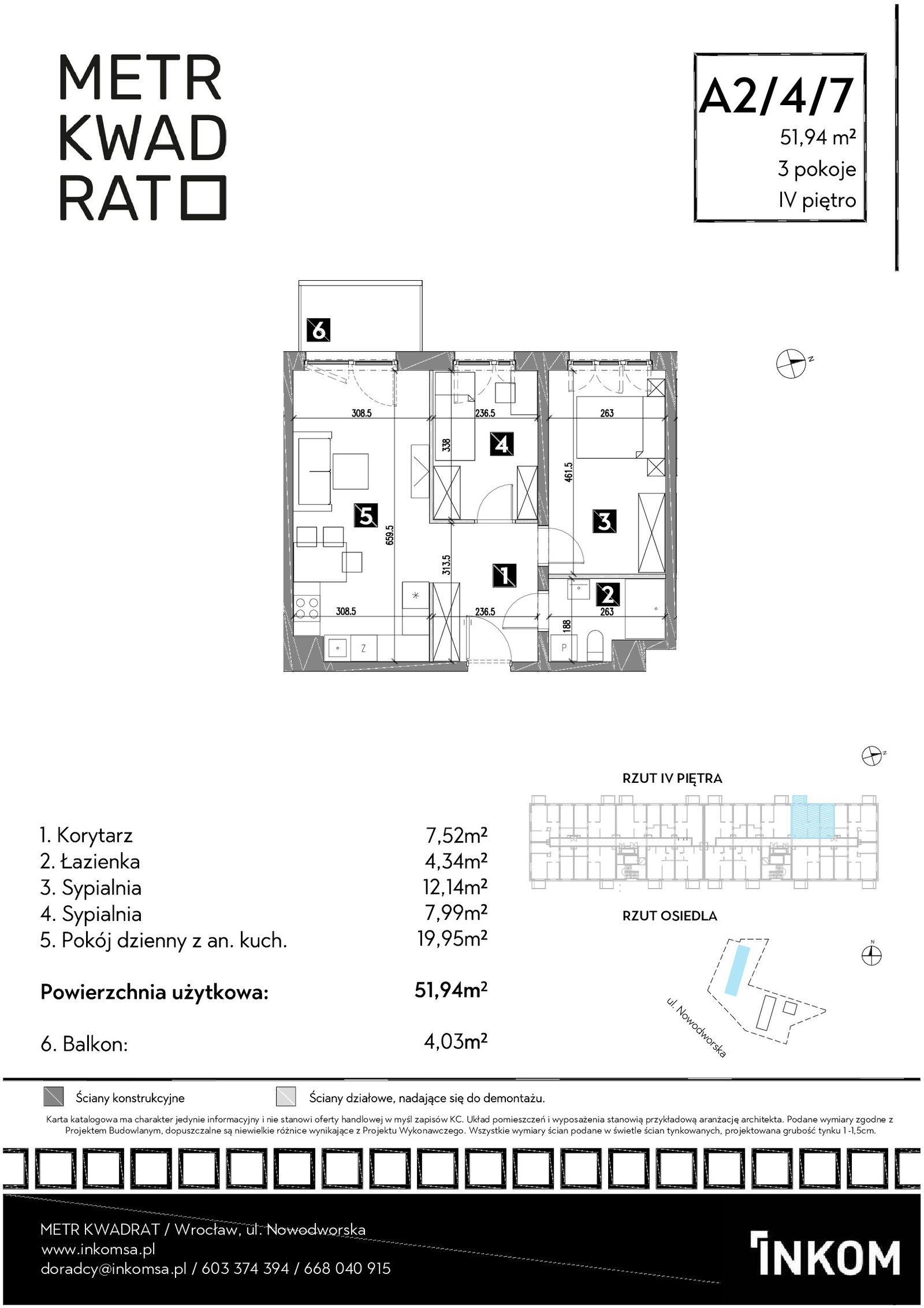 Rzut A2/4/7 — Osiedle Metr Kwadrat