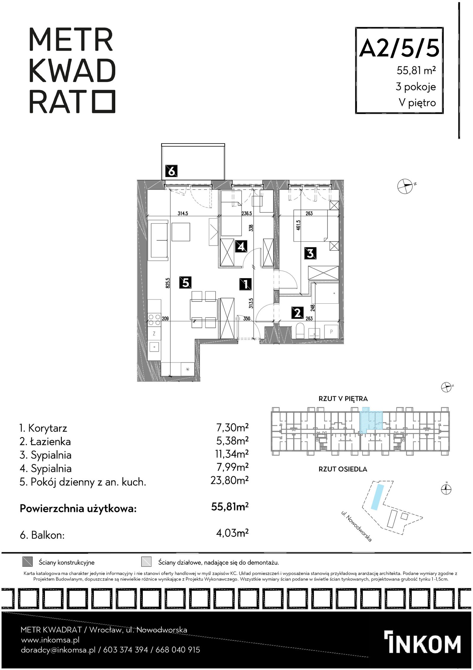 Rzut A2/5/5 — Osiedle Metr Kwadrat