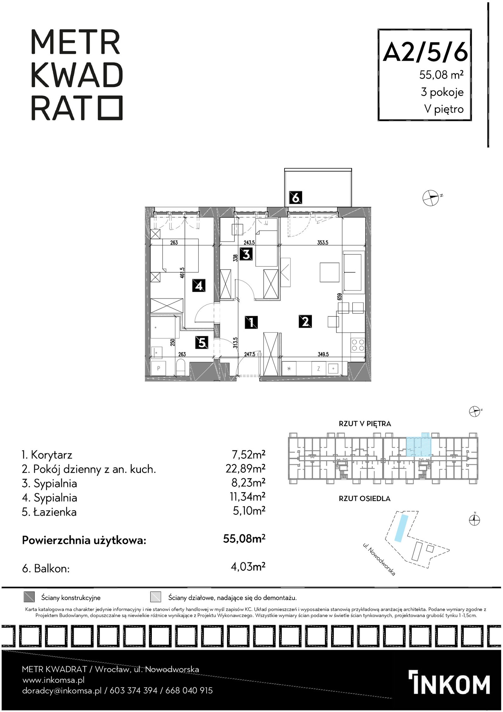 Rzut A2/5/6 — Osiedle Metr Kwadrat