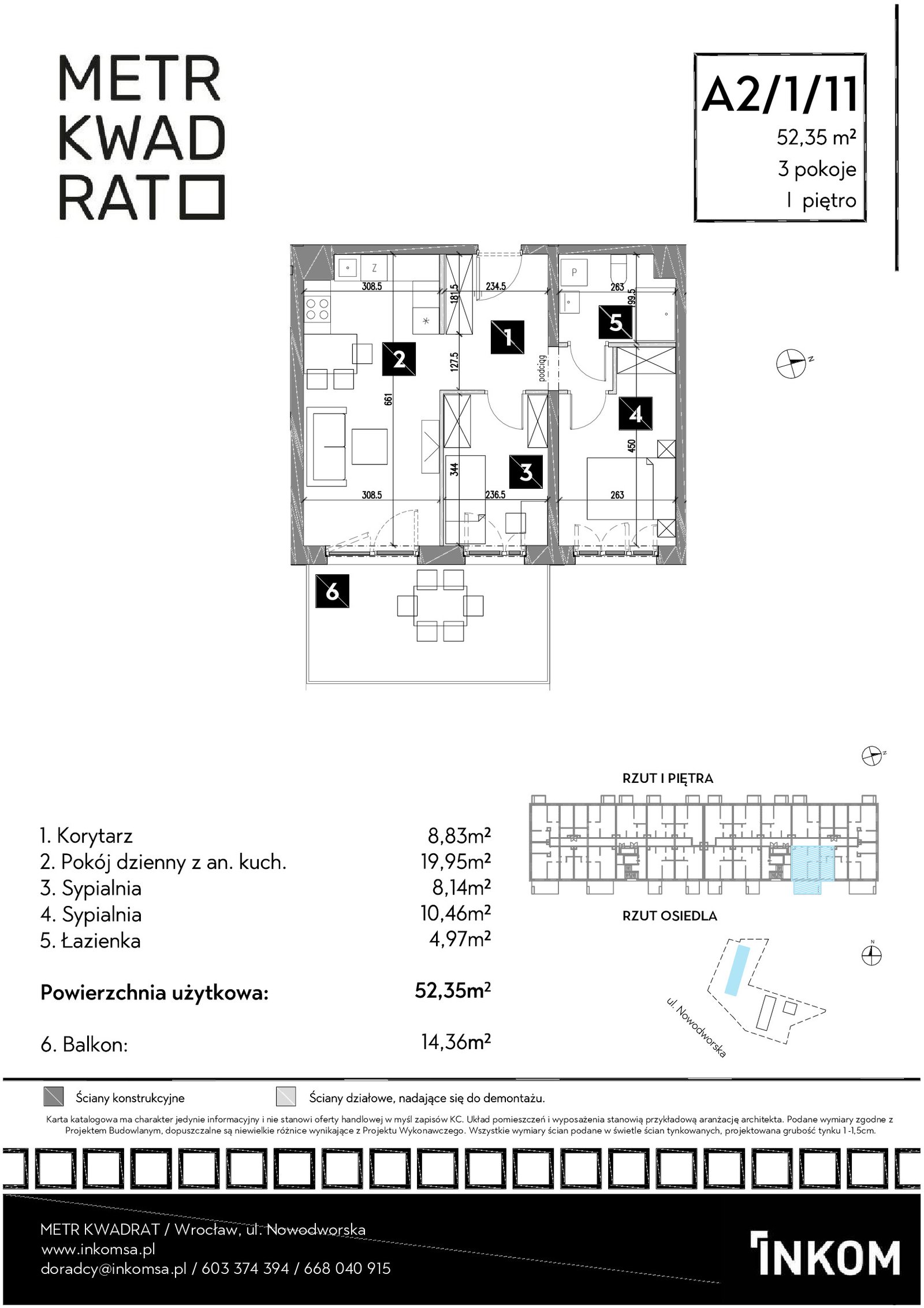 Rzut A2/1/11 — Osiedle Metr Kwadrat