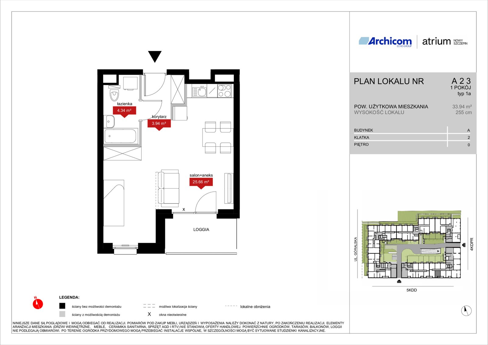 Rzut A2 3 — Atrium – Nowy Szczepin