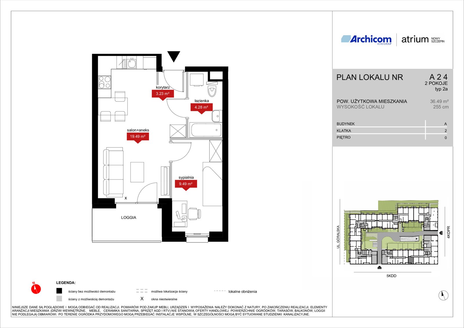 Rzut A2 4 — Atrium – Nowy Szczepin