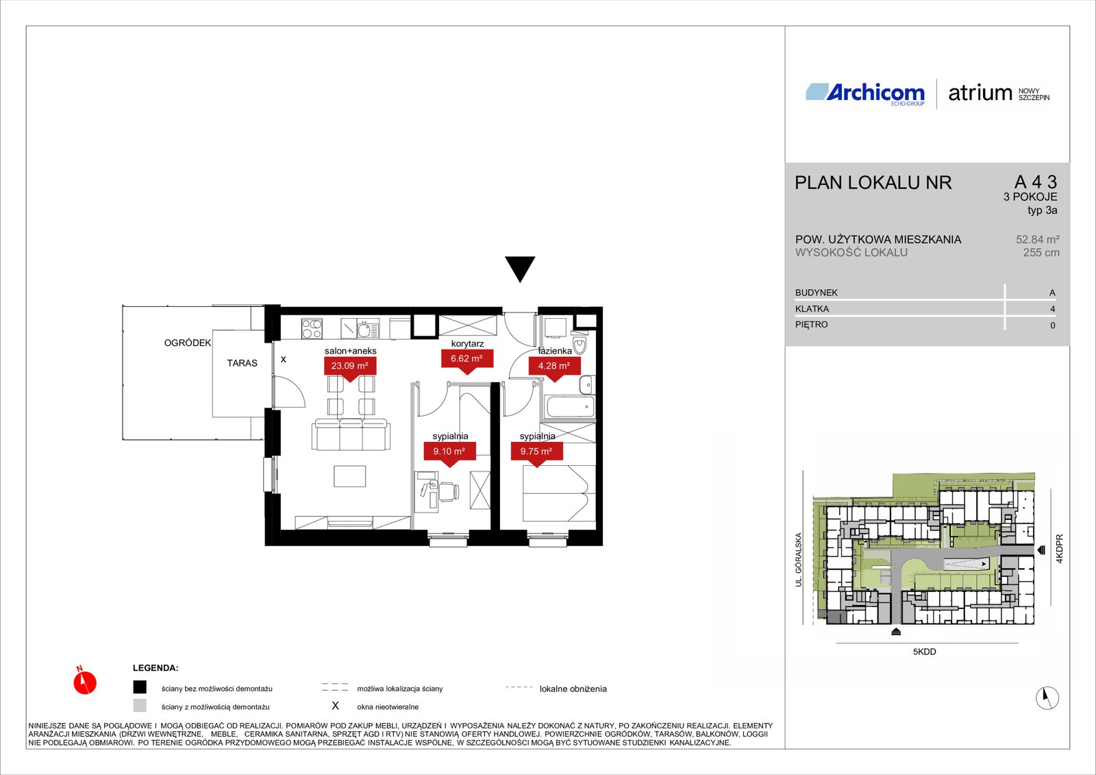Rzut A4 3 — Atrium – Nowy Szczepin