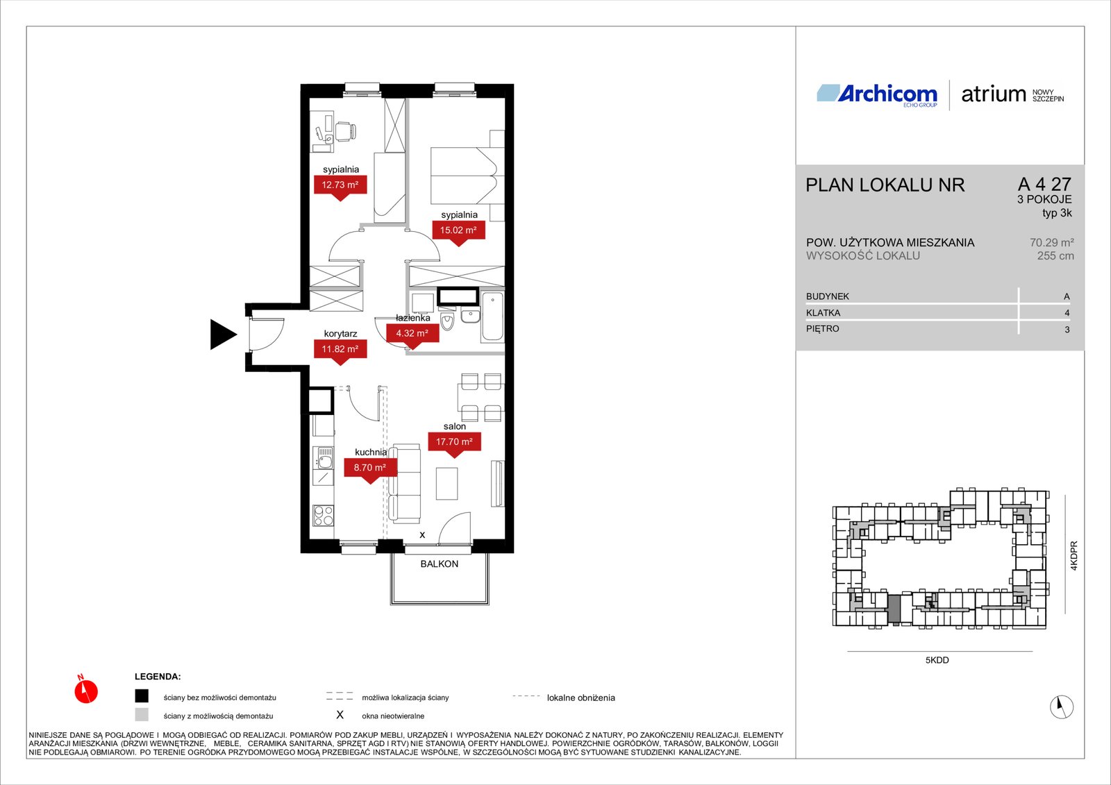 Rzut A4 27 — Atrium – Nowy Szczepin