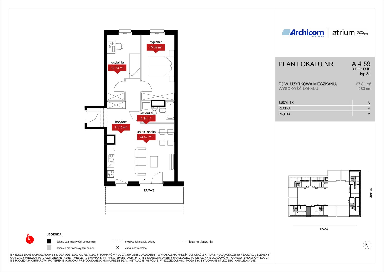 Rzut A4 59 — Atrium – Nowy Szczepin