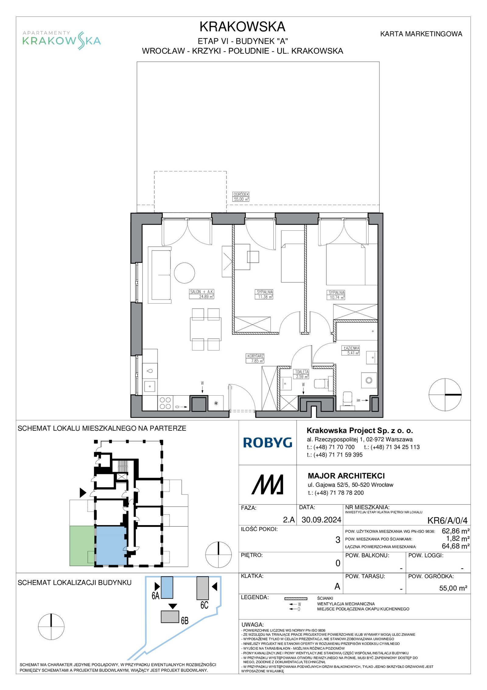 Rzut KR6/A/0/4 — Apartamenty Krakowska 6