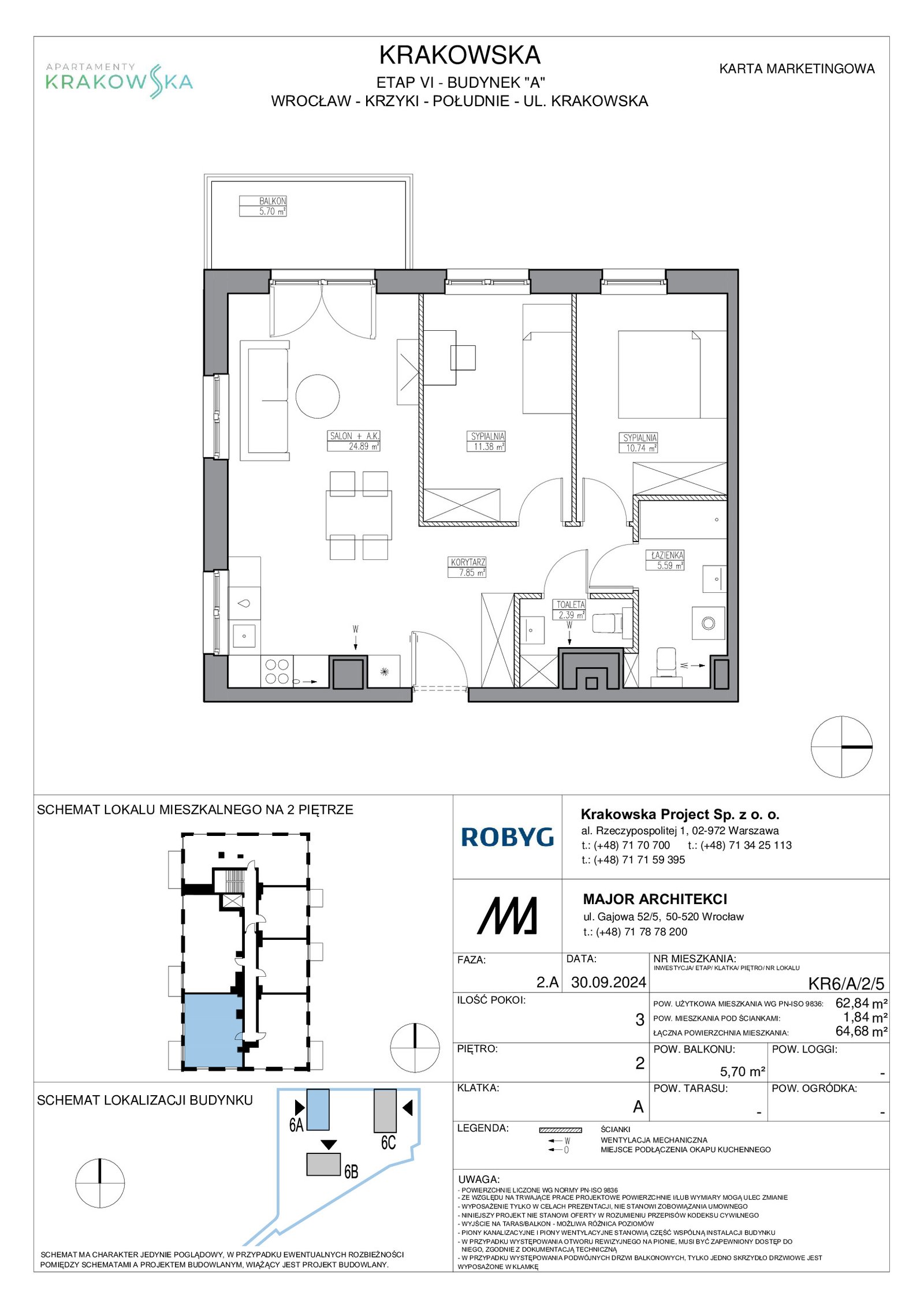 Rzut KR6/A/2/5 — Apartamenty Krakowska 6