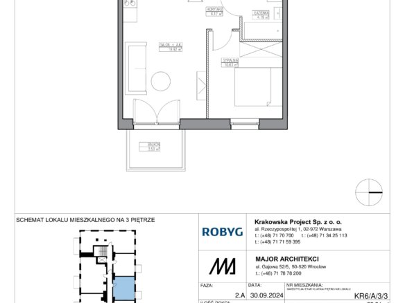 KR6/A/3/3 — Apartamenty Krakowska 6