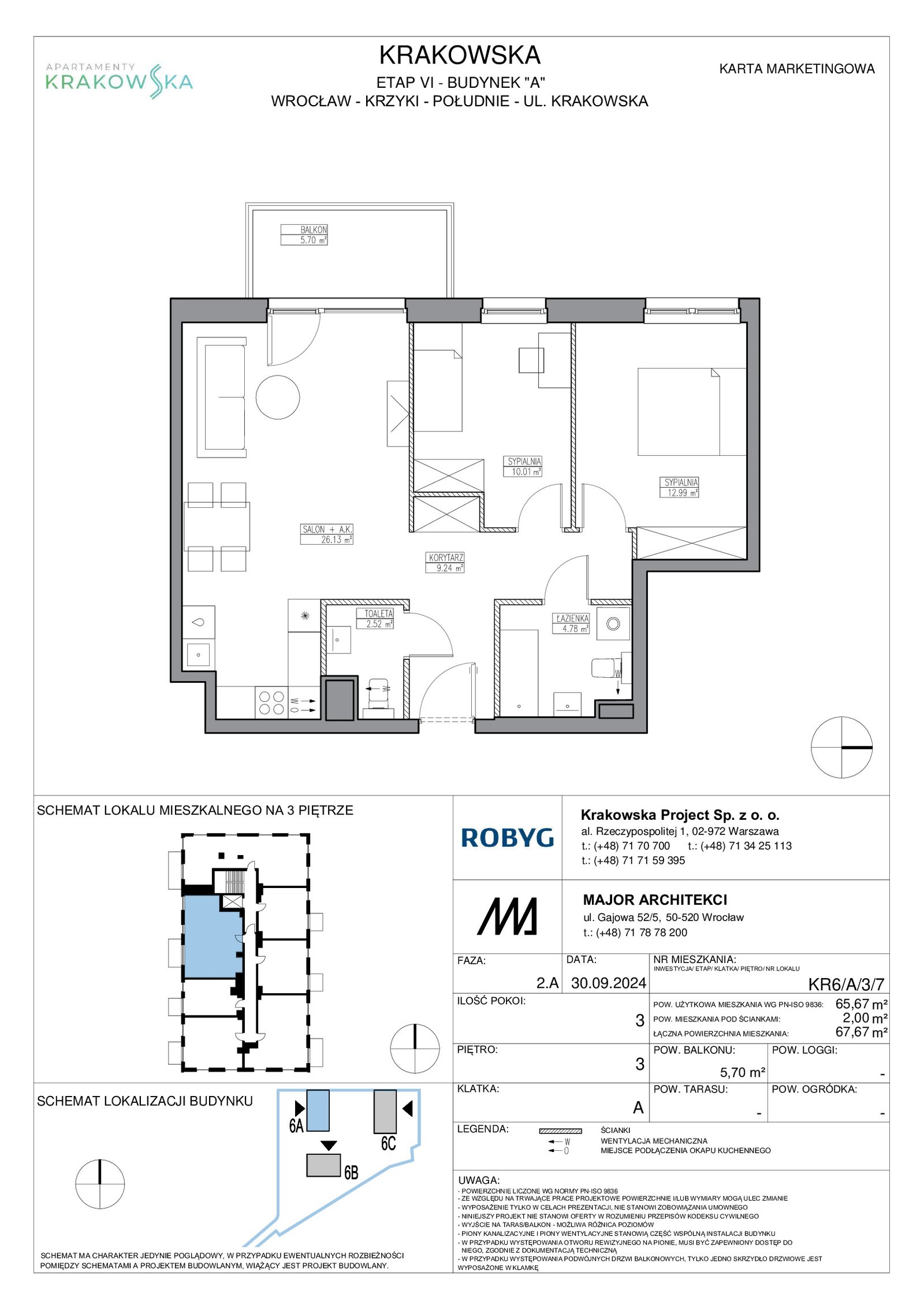 Rzut KR6/A/3/7 — Apartamenty Krakowska 6