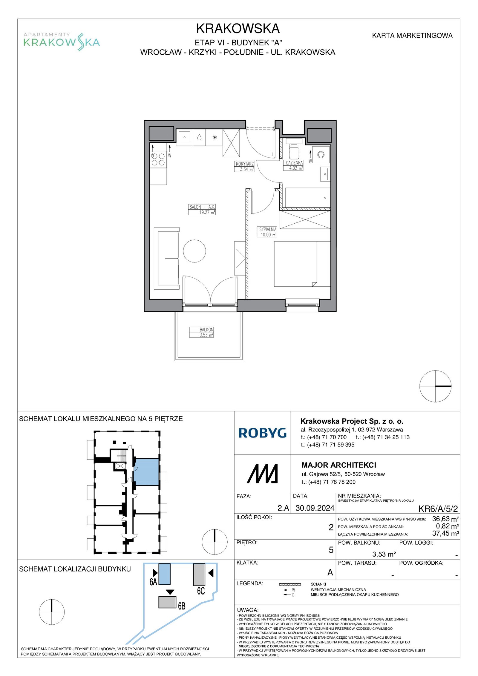 Rzut KR6/A/5/2 — Apartamenty Krakowska 6