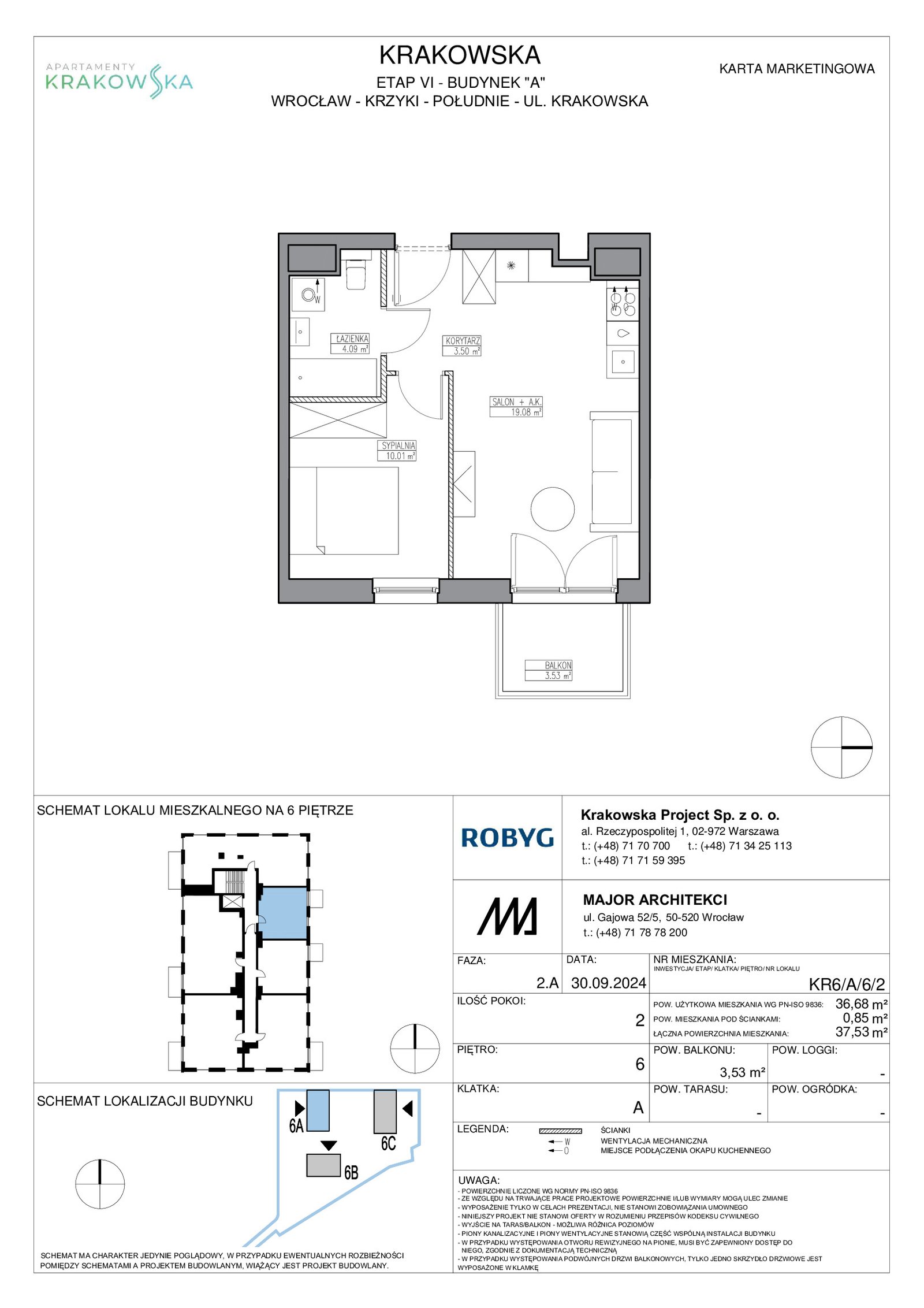Rzut KR6/A/6/2 — Apartamenty Krakowska 6