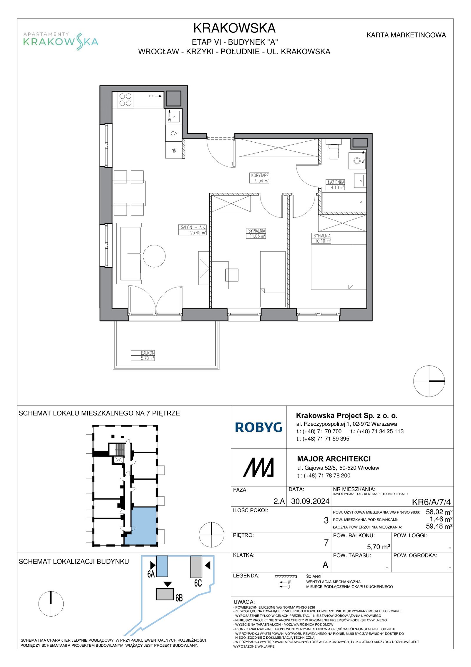 Rzut KR6/A/7/4 — Apartamenty Krakowska 6
