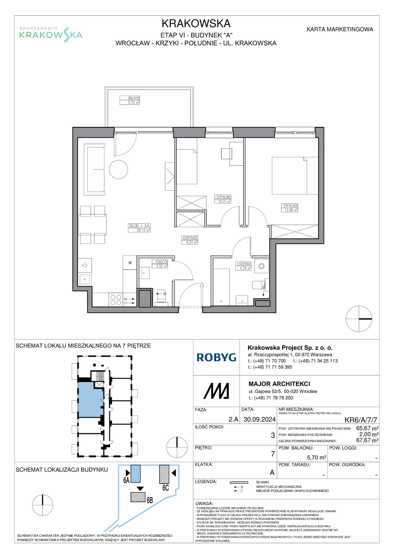 Rzut KR6/A/7/7 — Apartamenty Krakowska 6