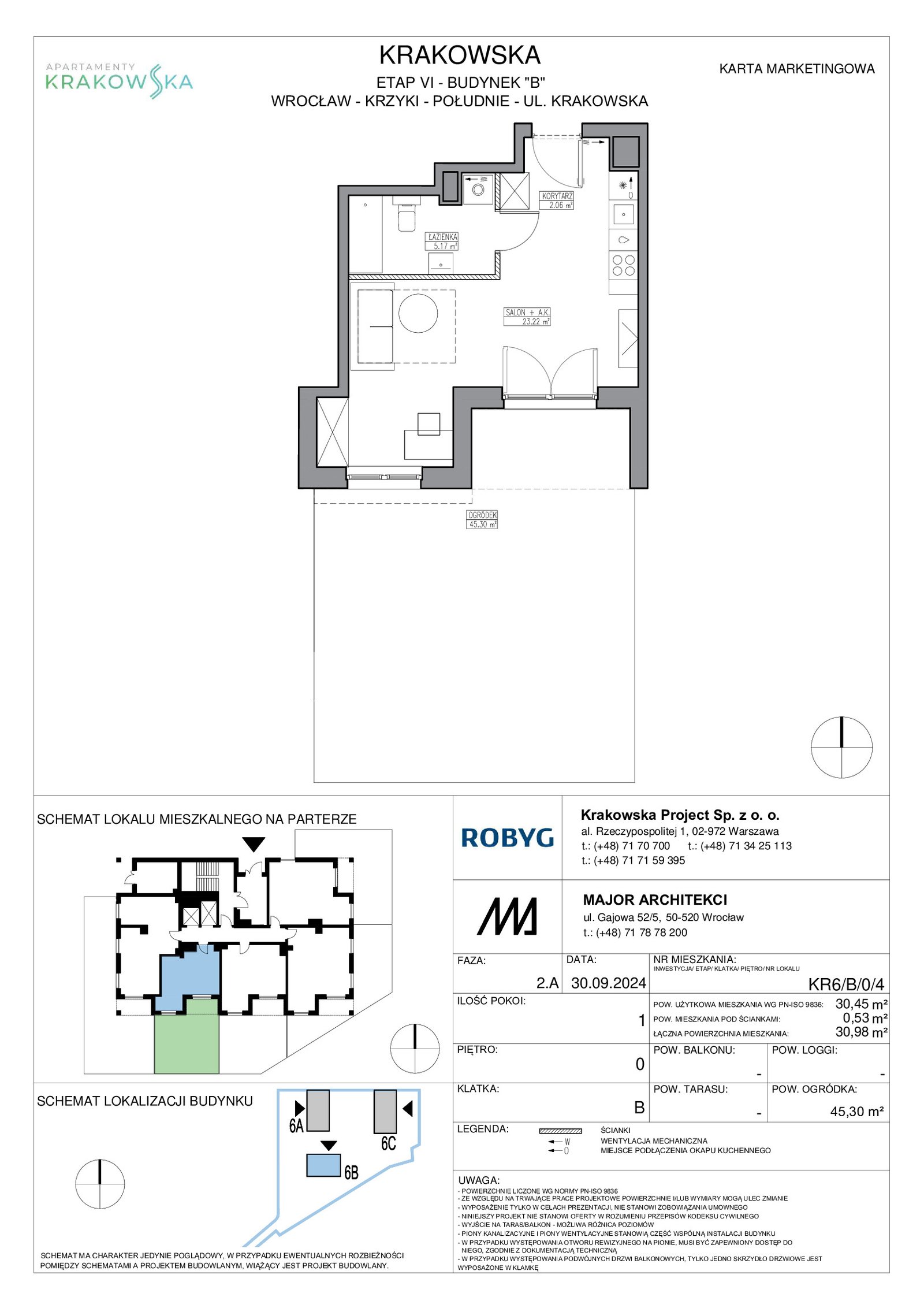 Rzut KR6/B/0/4 — Apartamenty Krakowska 6