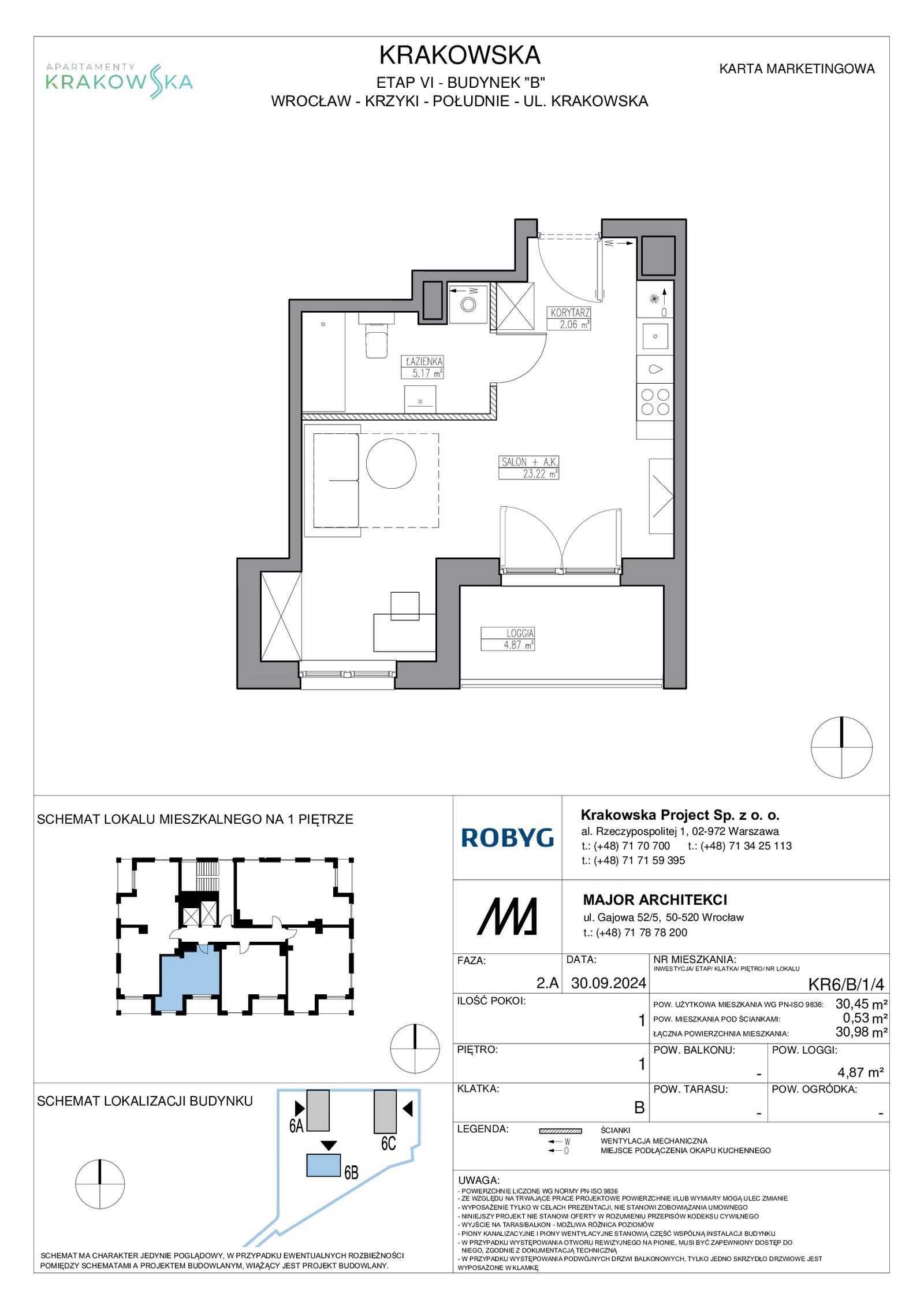 Rzut KR6/B/1/4 — Apartamenty Krakowska 6