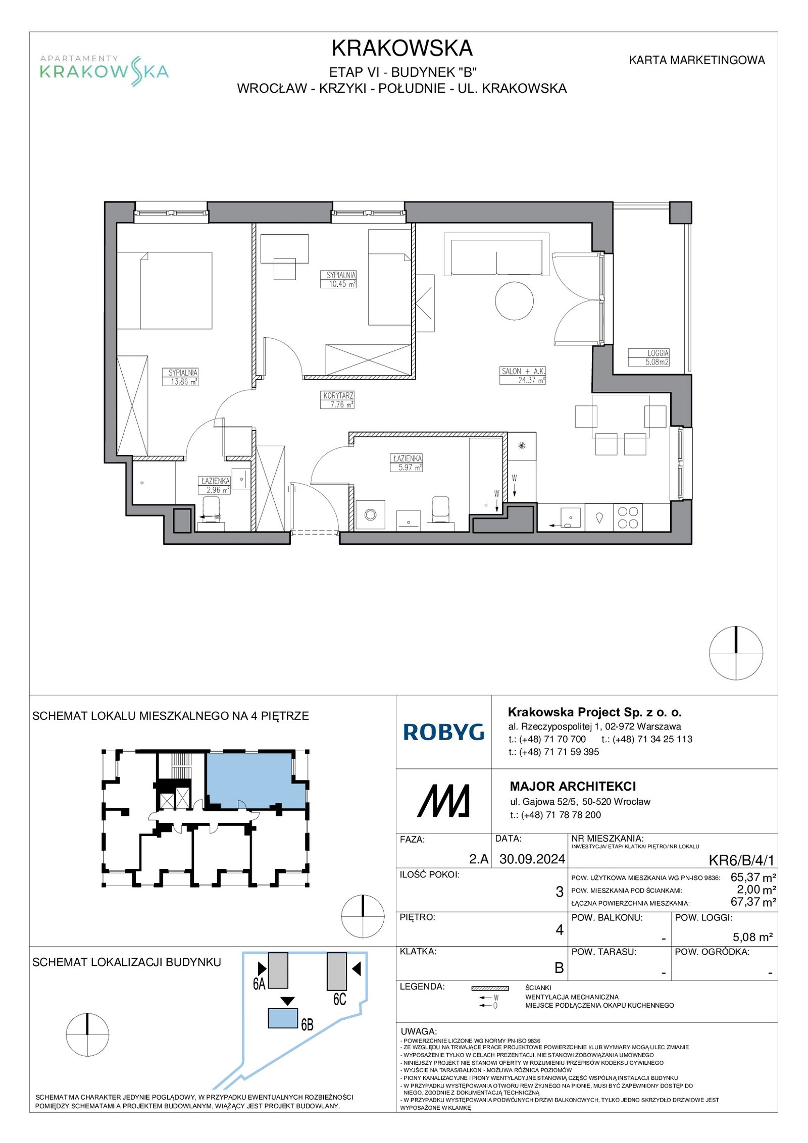 Rzut KR6/B/4/1 — Apartamenty Krakowska 6