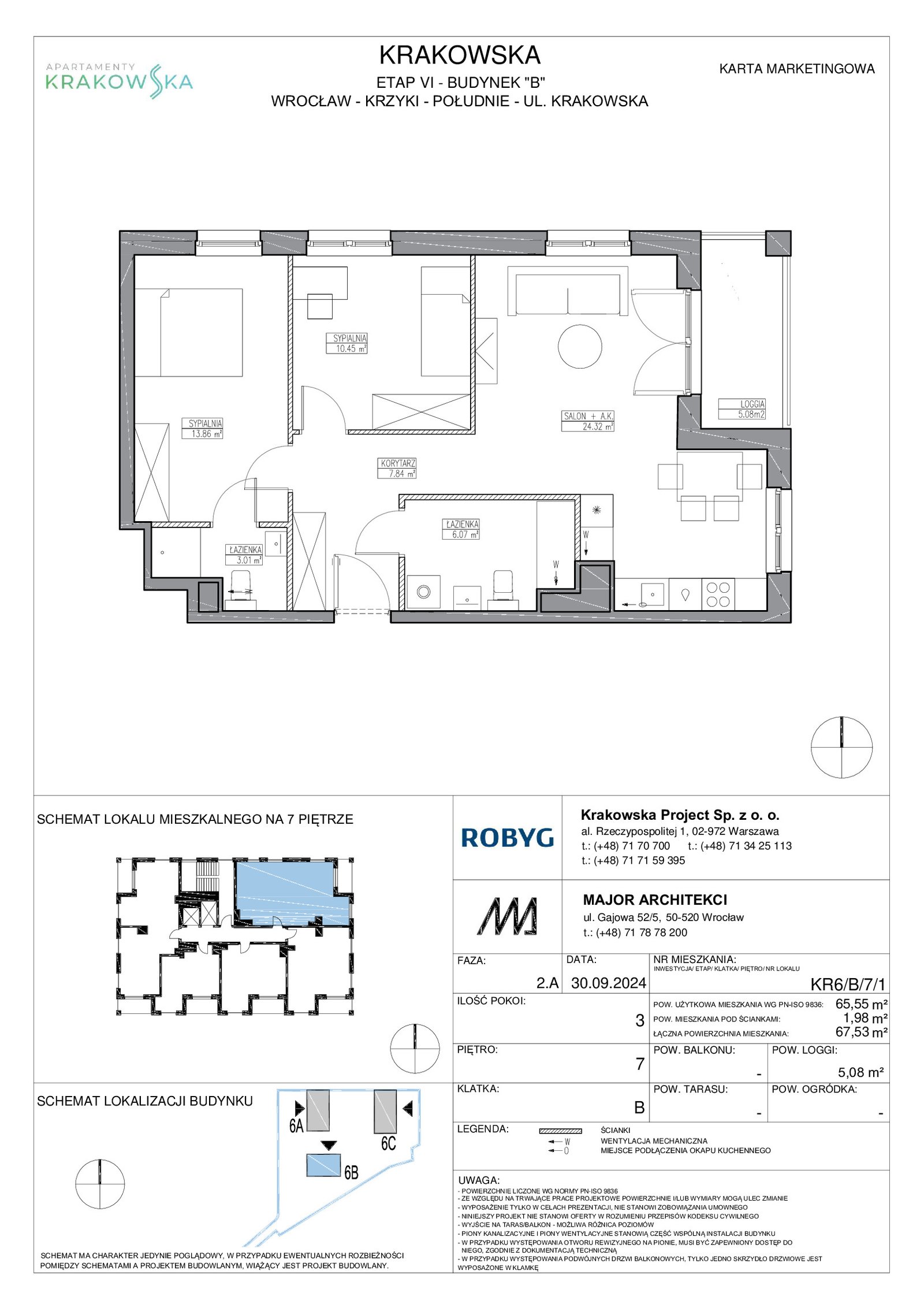 Rzut KR6/B/7/1 — Apartamenty Krakowska 6