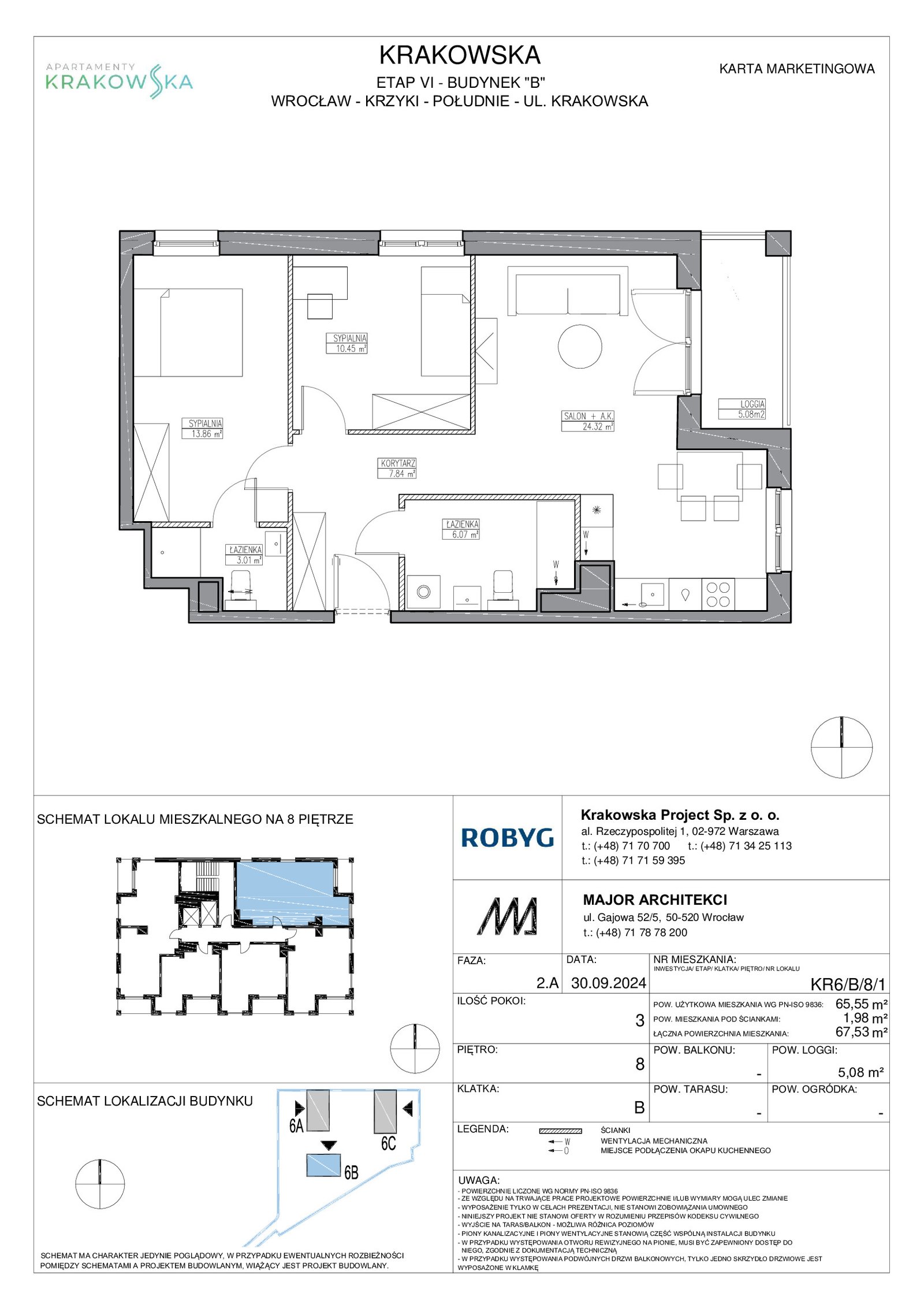 Rzut KR6/B/8/1 — Apartamenty Krakowska 6