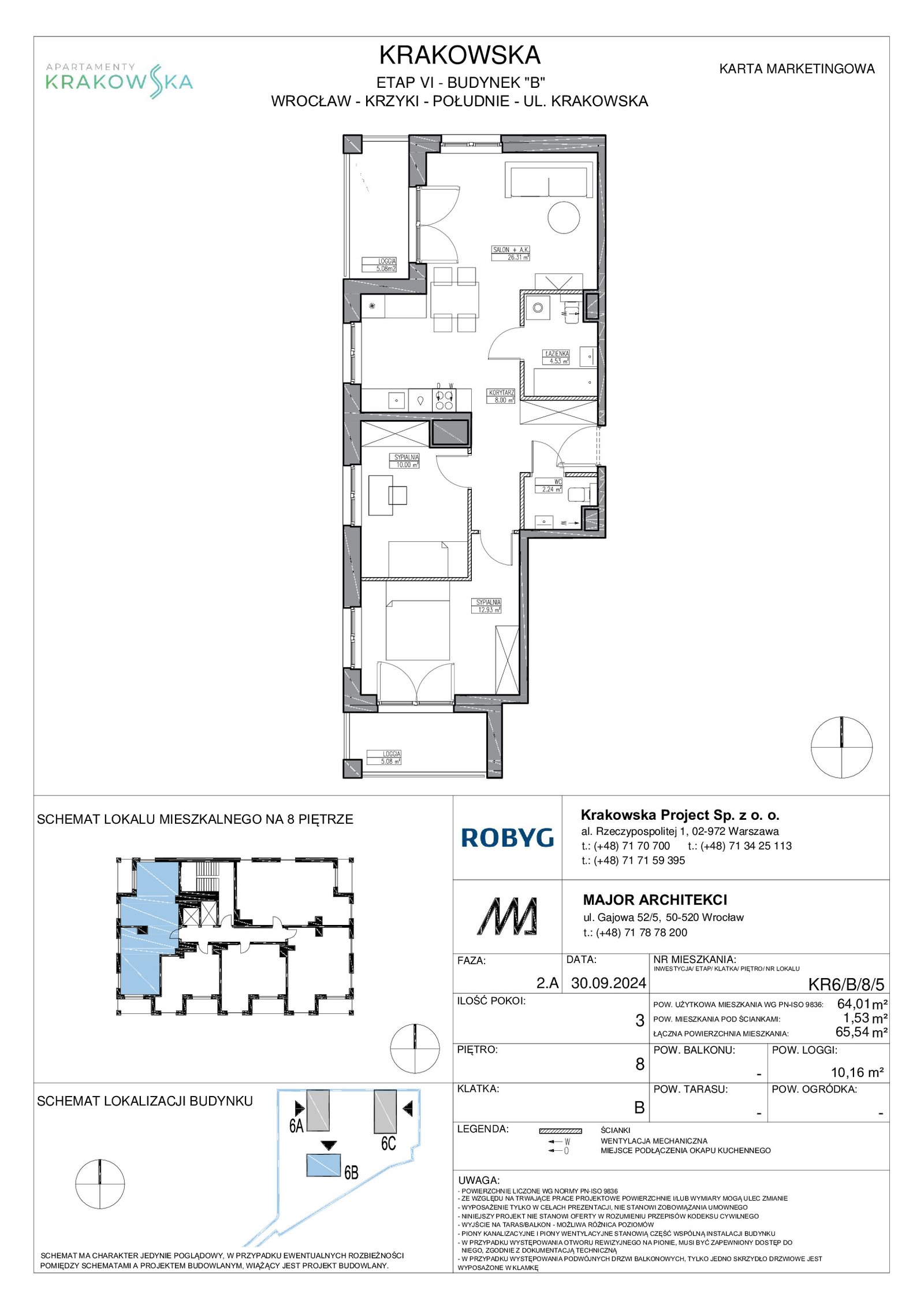 Rzut KR6/B/8/5 — Apartamenty Krakowska 6