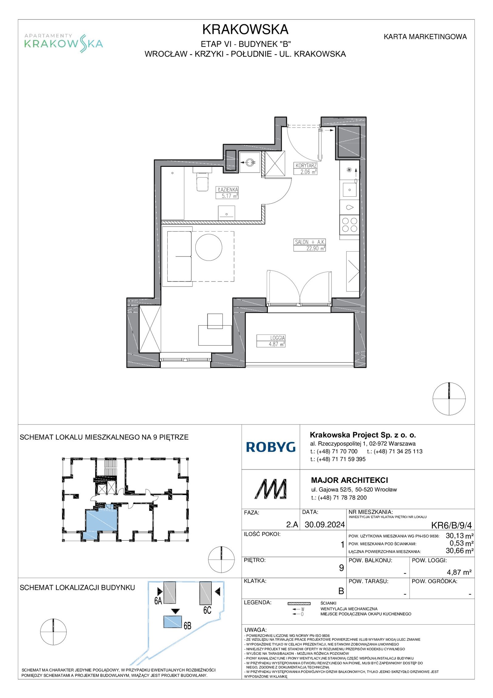 Rzut KR6/B/9/4 — Apartamenty Krakowska 6