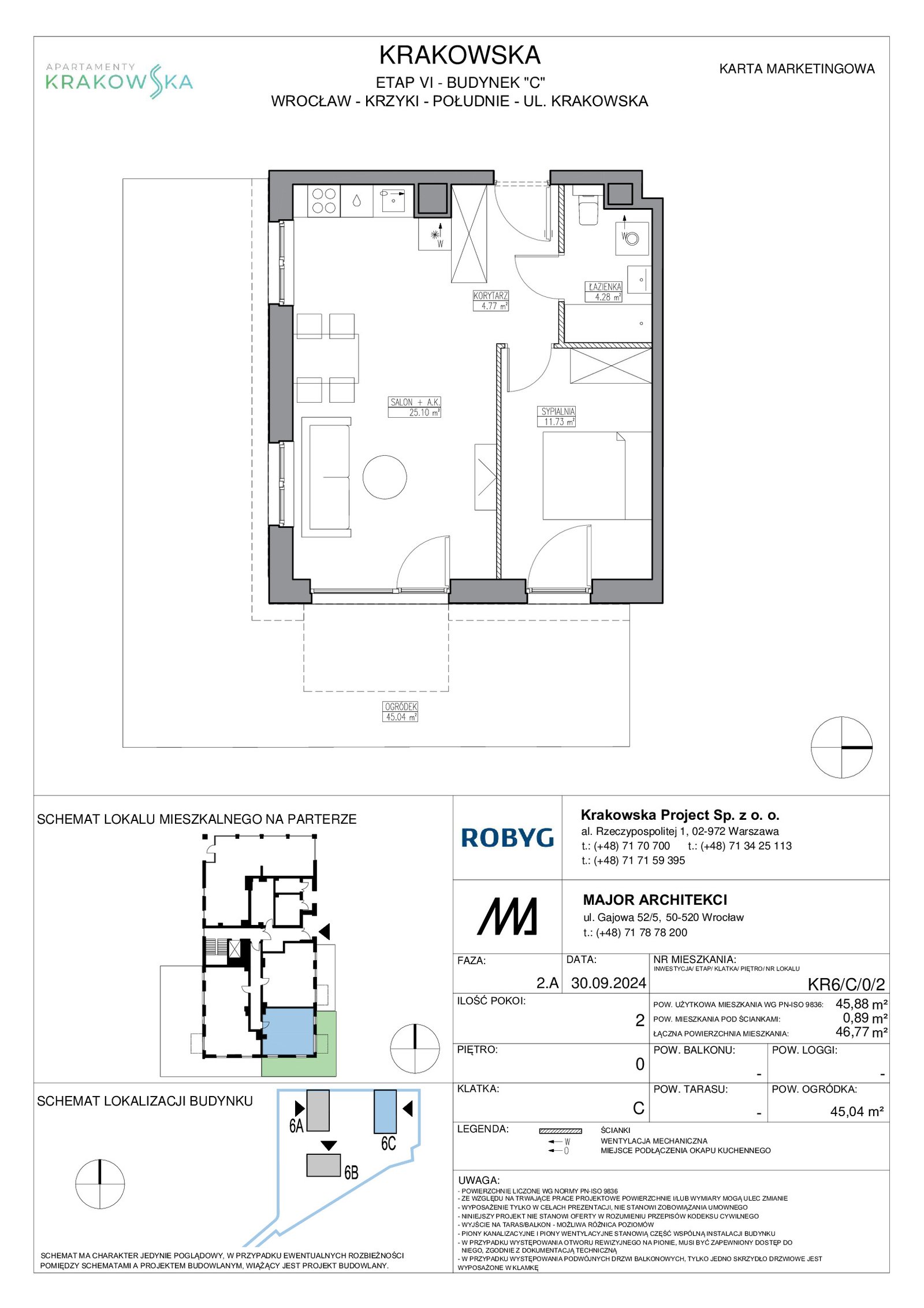 Rzut KR6/C/0/2 — Apartamenty Krakowska 6