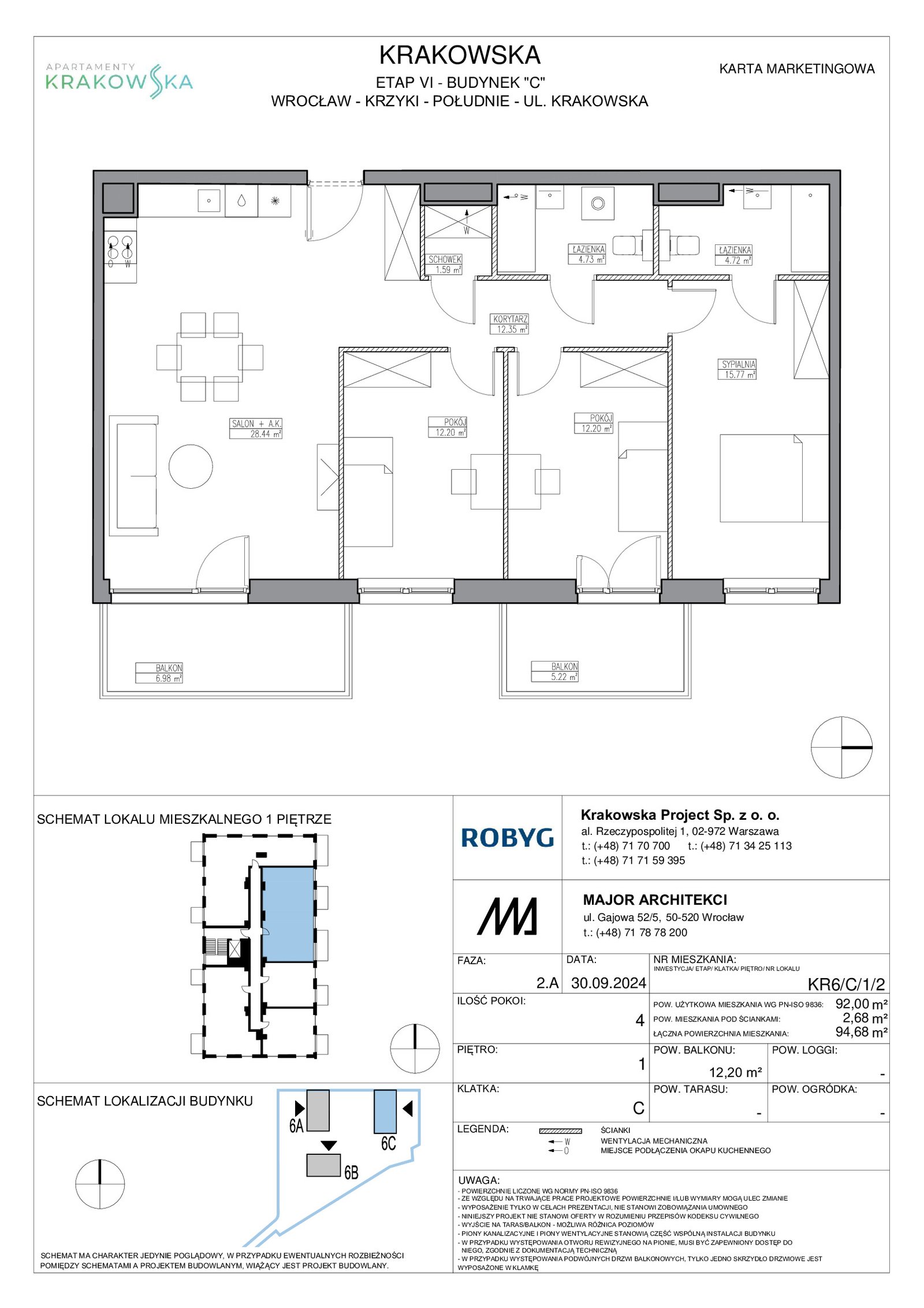 Rzut KR6/C/1/2 — Apartamenty Krakowska 6