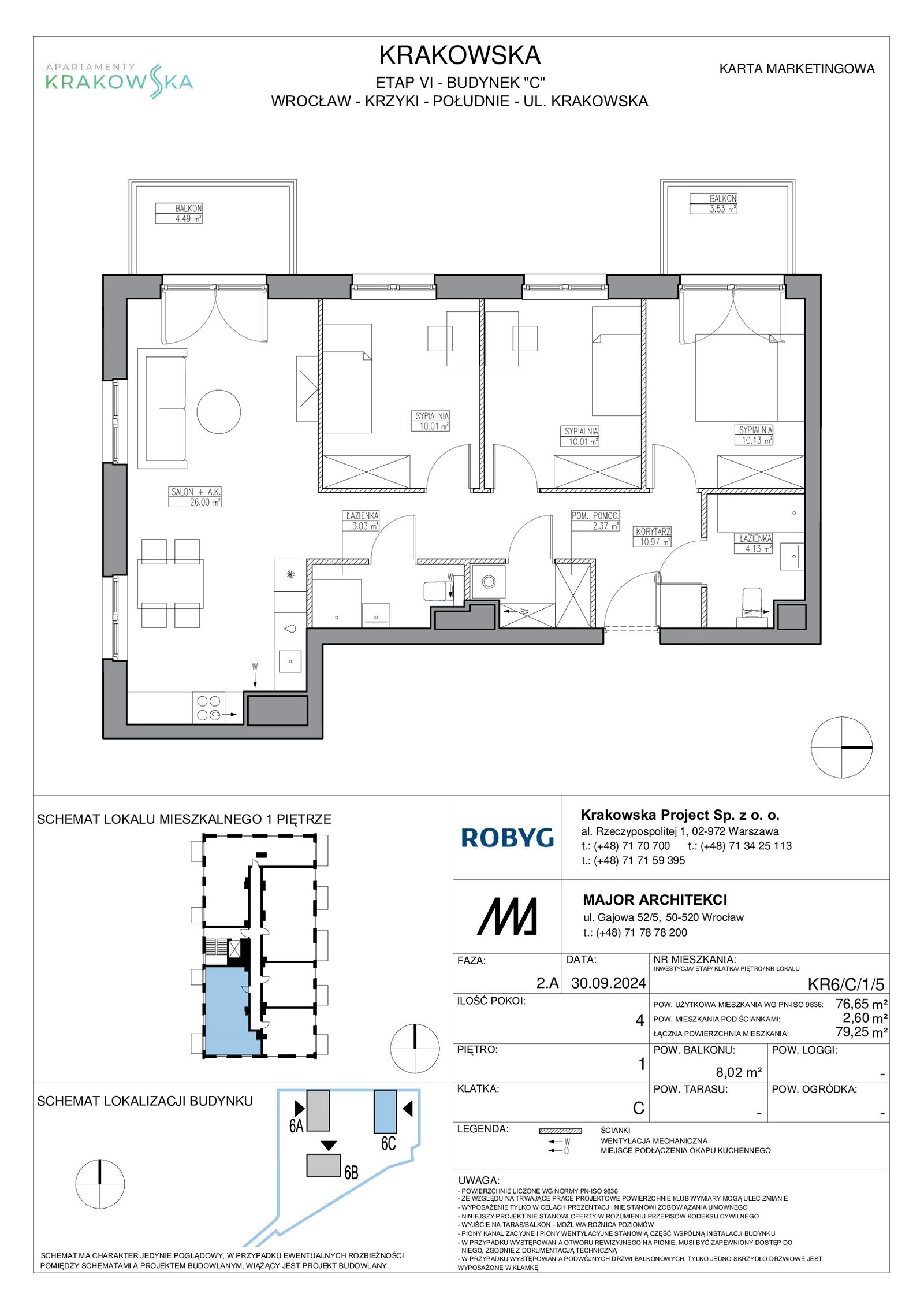 Rzut KR6/C/1/5 — Apartamenty Krakowska 6