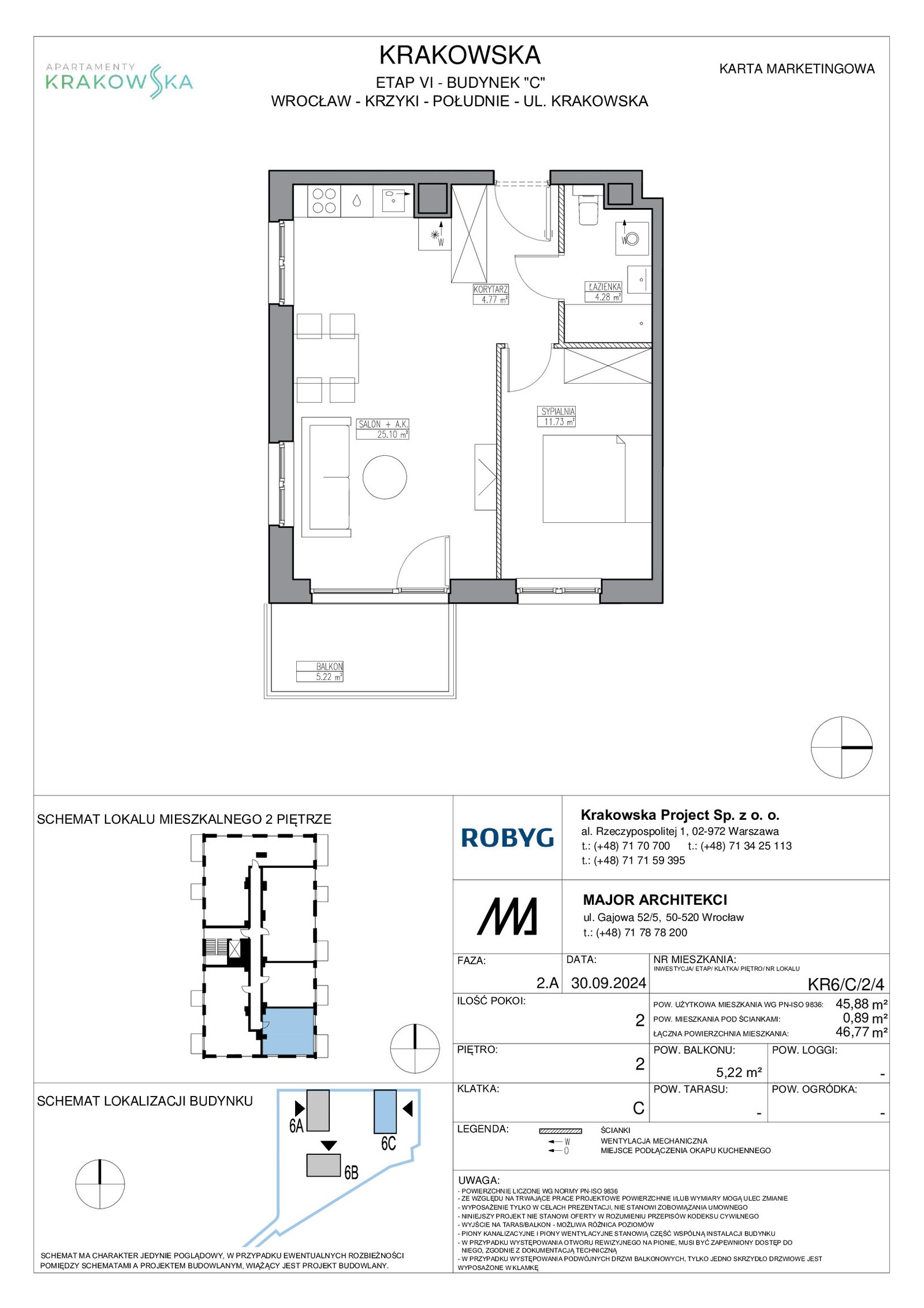 Rzut KR6/C/2/4 — Apartamenty Krakowska 6